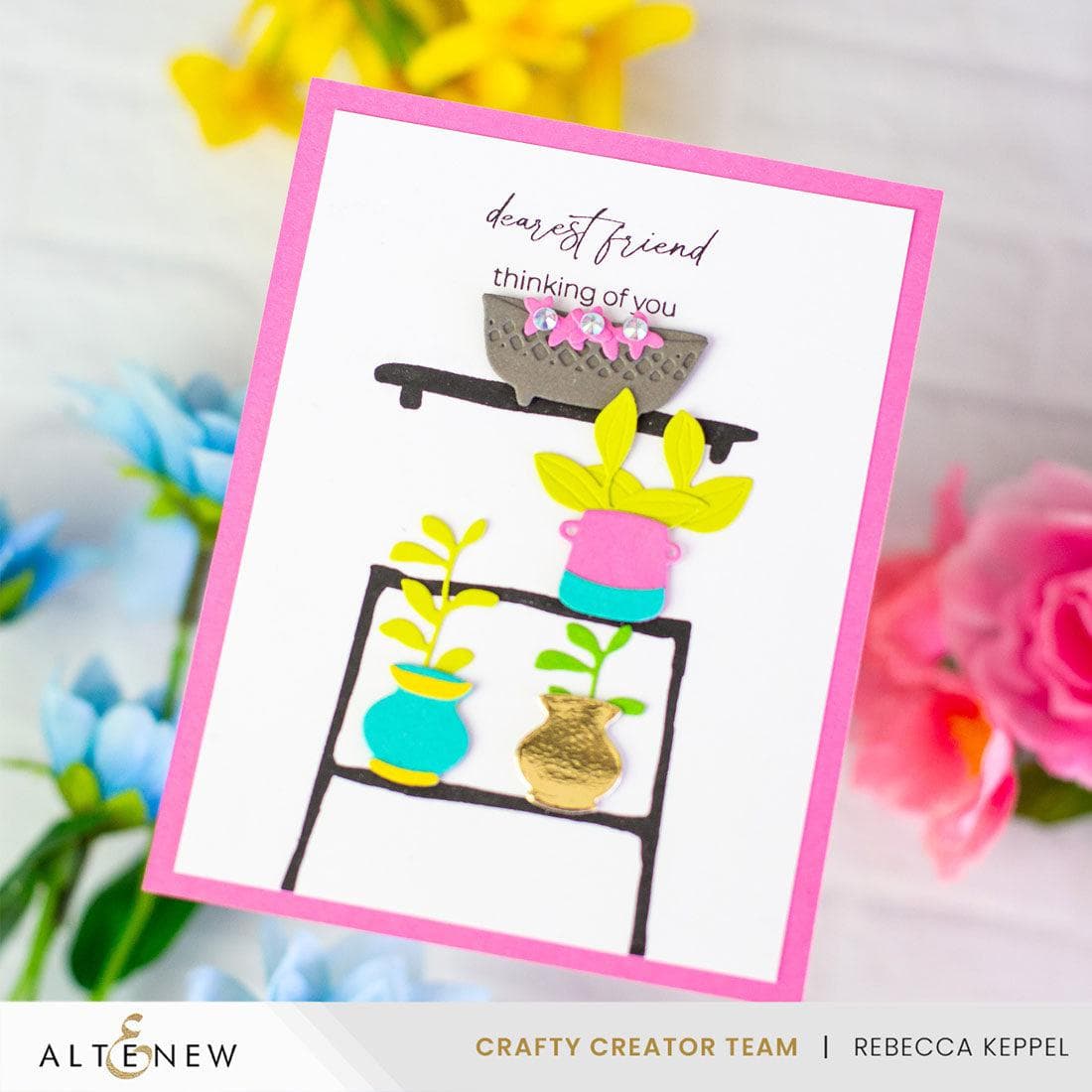 Mini Delight: Potted Shelves Stamp & Die Set for Card Making, Scrapbooking & DIY Crafts - Perfect for Handmade Greeting Cards, Home Decor & Paper Crafting Projects