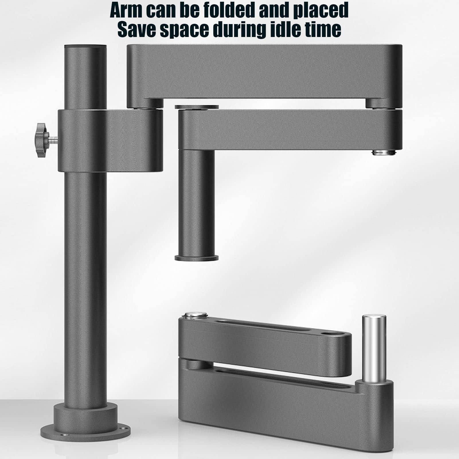 Professional Microscope Stand with Articulating Rotatable Arm & Clamp | Universal Telescoping Boom Arm for Stereo Microscopes, HDMI Cameras & Phones | Perfect for Soldering, Lab Work & Photography