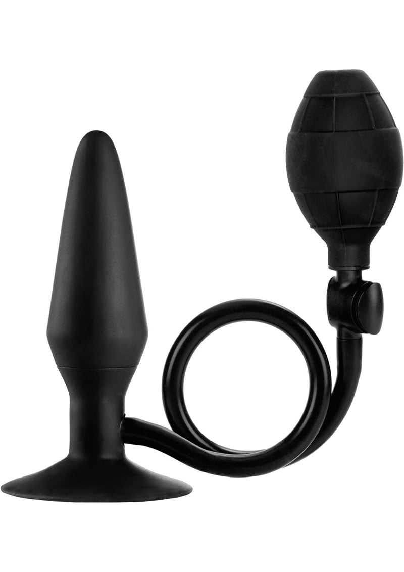 Premium Silicone Booty Pumper Butt Plug - Medium Size, Black - Enhances Curves for Intimate Moments & Adult Play