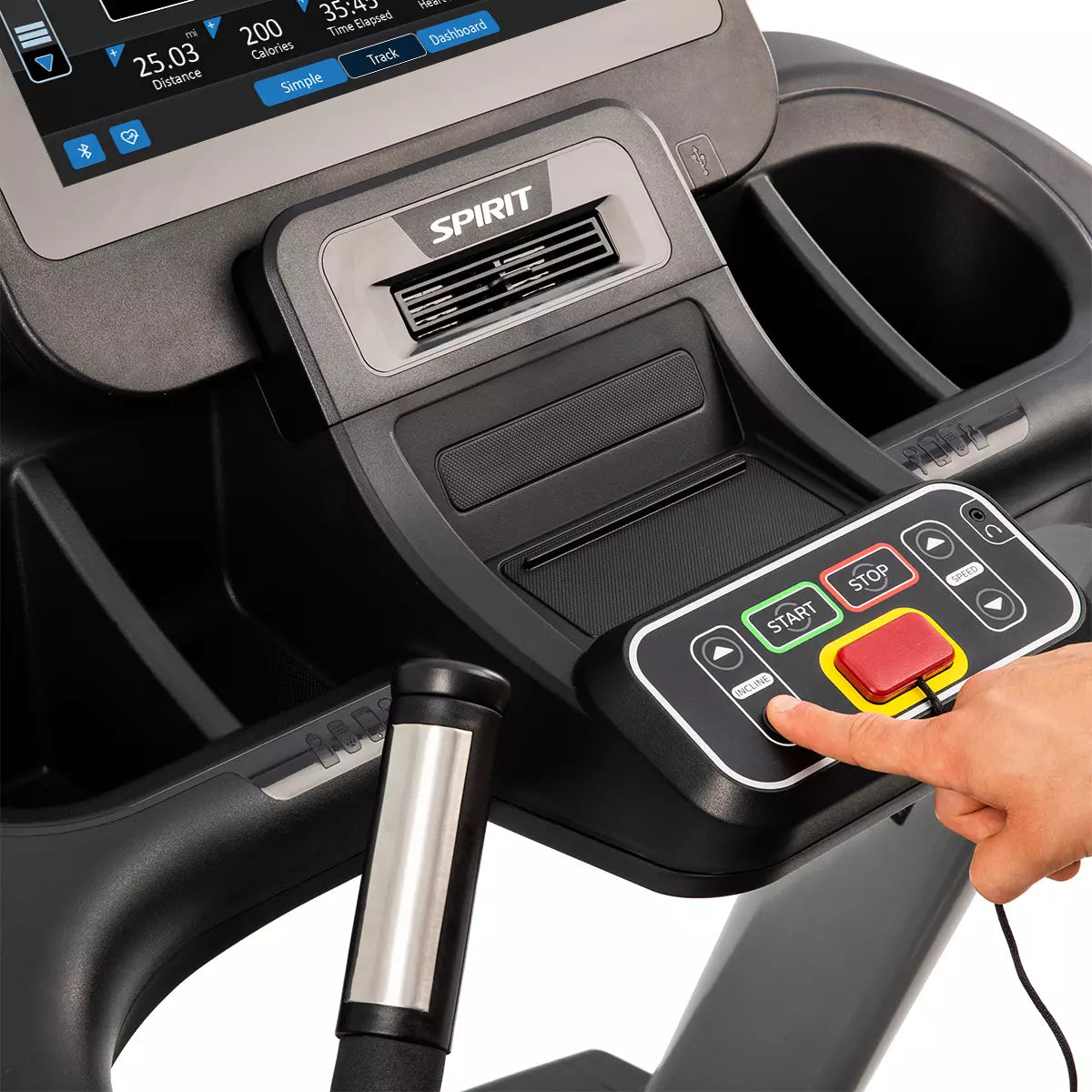 Spirit Fitness CT800ENT Commercial Treadmill - Heavy Duty Gym Equipment for Cardio Training & Home Fitness Workouts