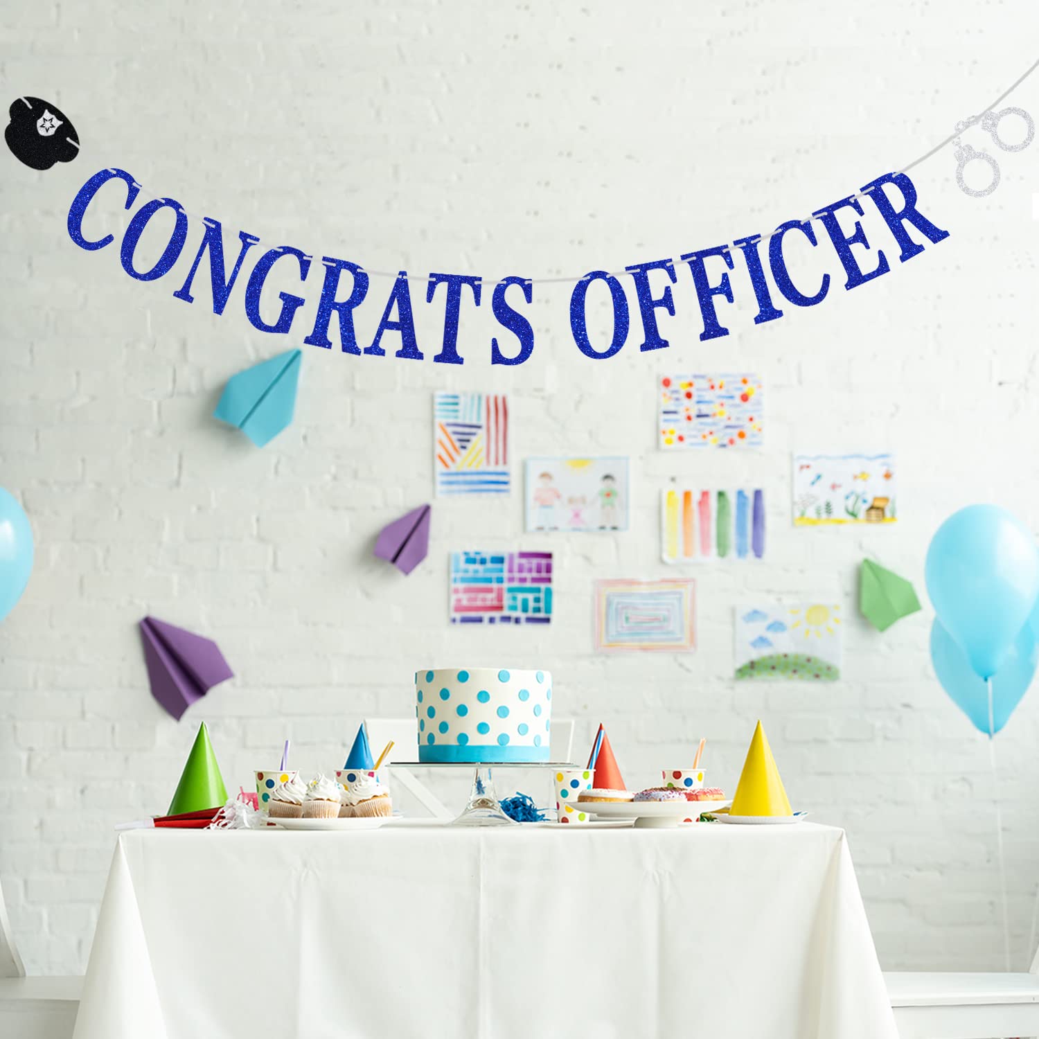 First Holy Communion Congratulations Officer Banner - Future Police Officer Graduation Decor for Class of 2022 - Perfect for Police Officer Party & Celebration Decorations - Ideal for Graduation Ceremonies, Career Milestones & Law Enforcement Events