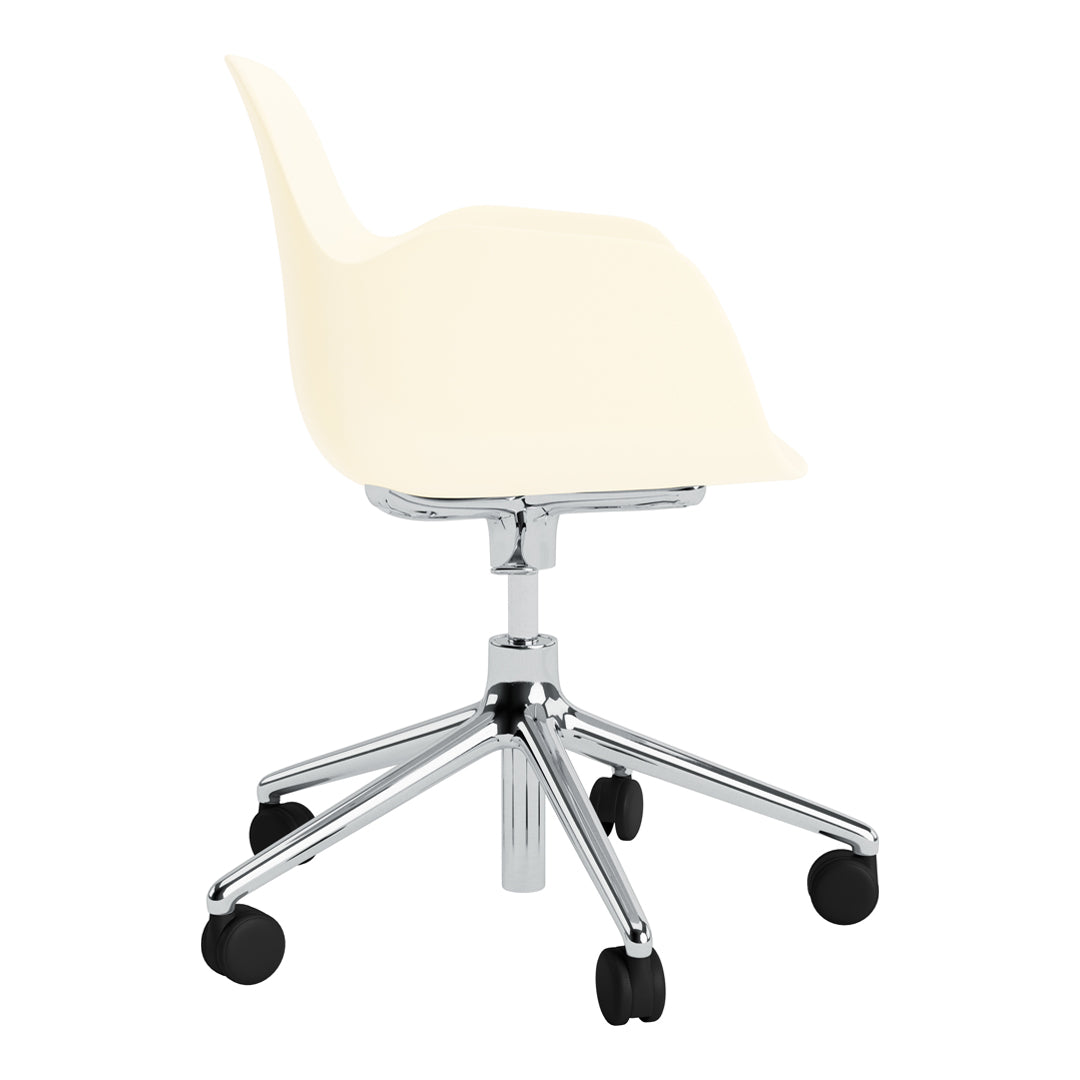 Modern Form Armchair with 5W Swivel Base & Gas Lift Mechanism - Ergonomic Office Chair for Home & Workspace Comfort