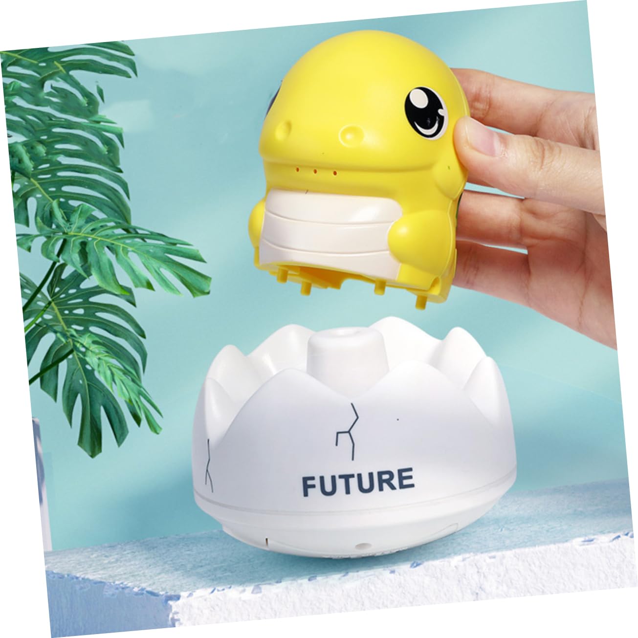 VICASKY 3-Piece Dinosaur Bath Toys Set - Fun Floating Plastic Bathtub Toys for Toddlers & Kids (Yellow) - Perfect for Bath Time Play, Sensory Learning & Pool Party Favors