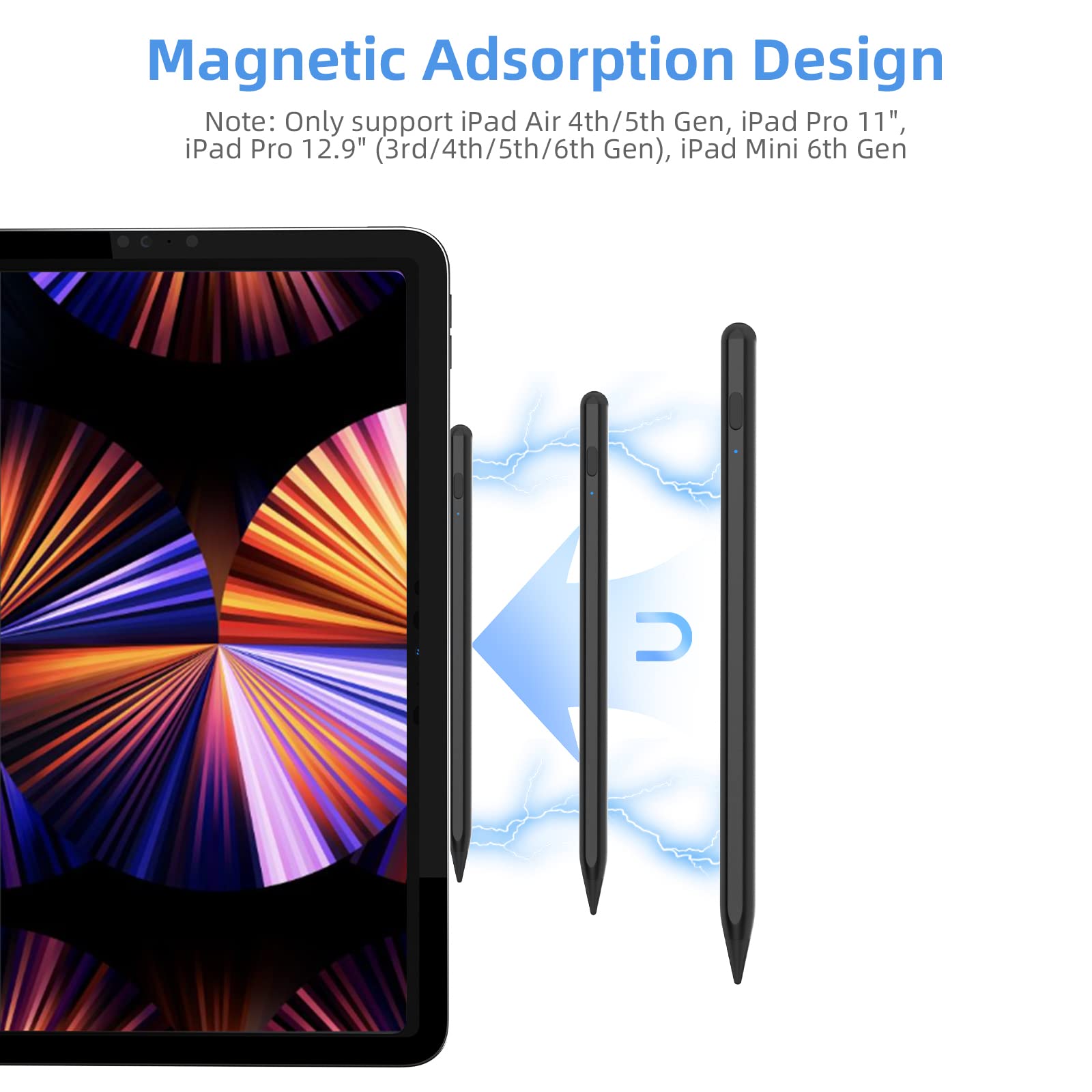 Premium Stylus Pen for iPad (9th/10th Gen, Air 5/4/3, Pro 11/12.9