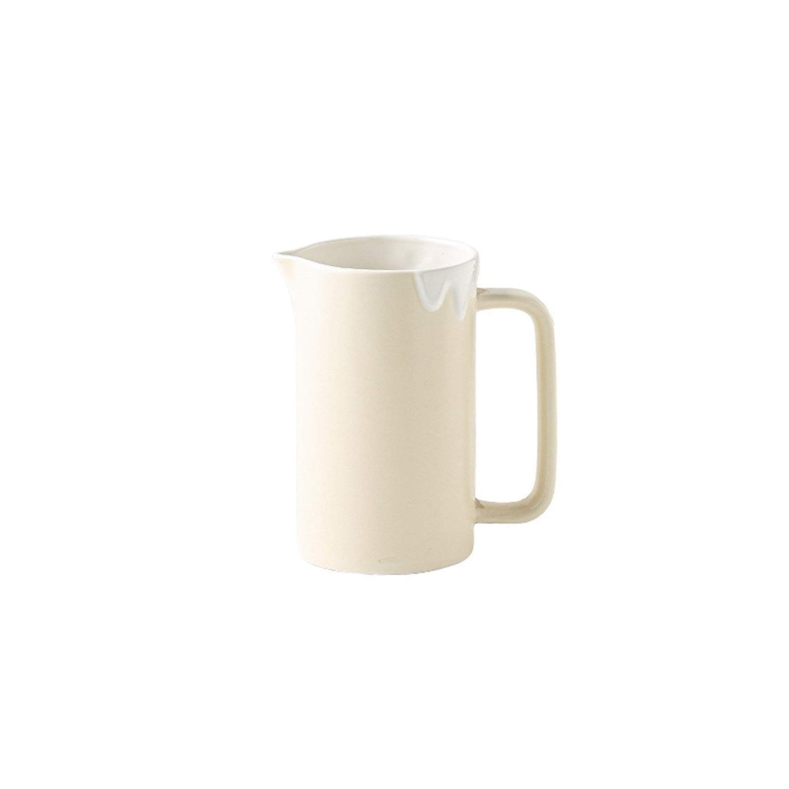 Small Ceramic Serving Pitcher - Rustic Coffee Creamer & Milk Frother Pitcher for Espresso, Tea, and Sauce - Perfect for Coffee Shops, Home Kitchens, and Vintage Decor