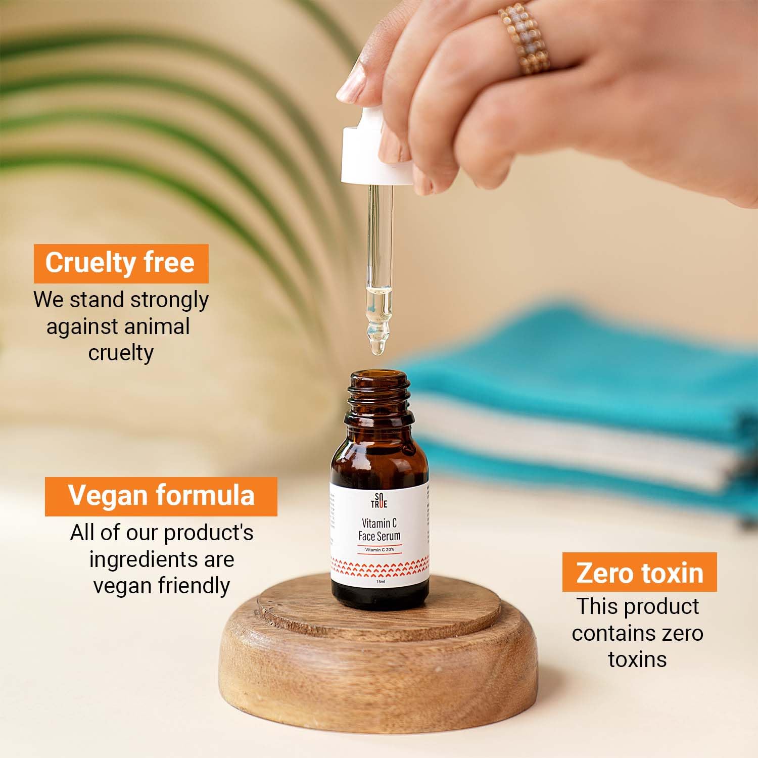 Sotrue 20% Vitamin C Face Serum with Hyaluronic Acid & Collagen Booster - 15ml Brightening Serum for Clear, Glowing Skin | Day & Night Use for All Skin Types