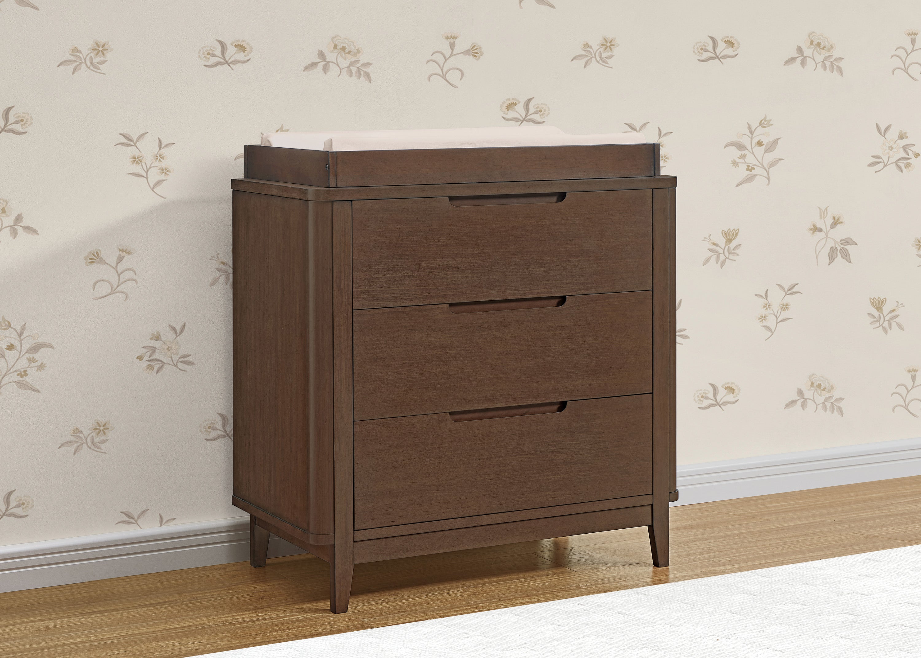 Noah 3 Drawer Dresser with Changing Top & Interlocking Drawers - Nursery Storage Solution for Baby Clothes, Diapers & Essentials | Perfect for Newborns & Toddlers
