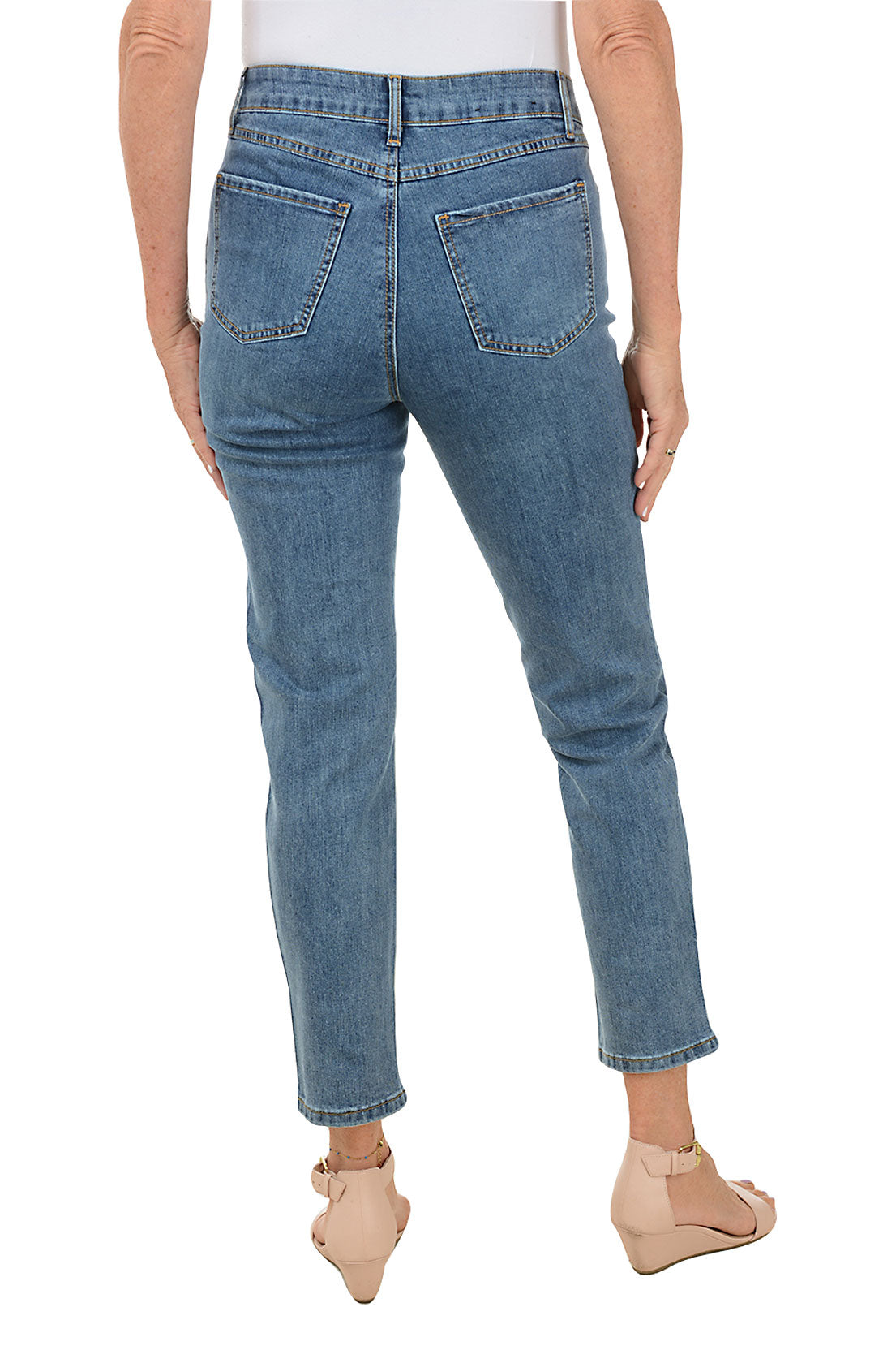 Rose Embroidered Denim Ankle Pants for Women - Stylish High Waisted Skinny Jeans with Floral Design | Perfect for Casual Wear, Date Nights & Spring Outfits