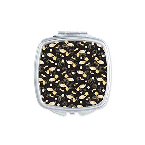 DIYthinker Portable Double-Sided Compact Mirror with Ripple Flower Design - Perfect for Travel, Makeup Touch-Ups & Handbag Essentials