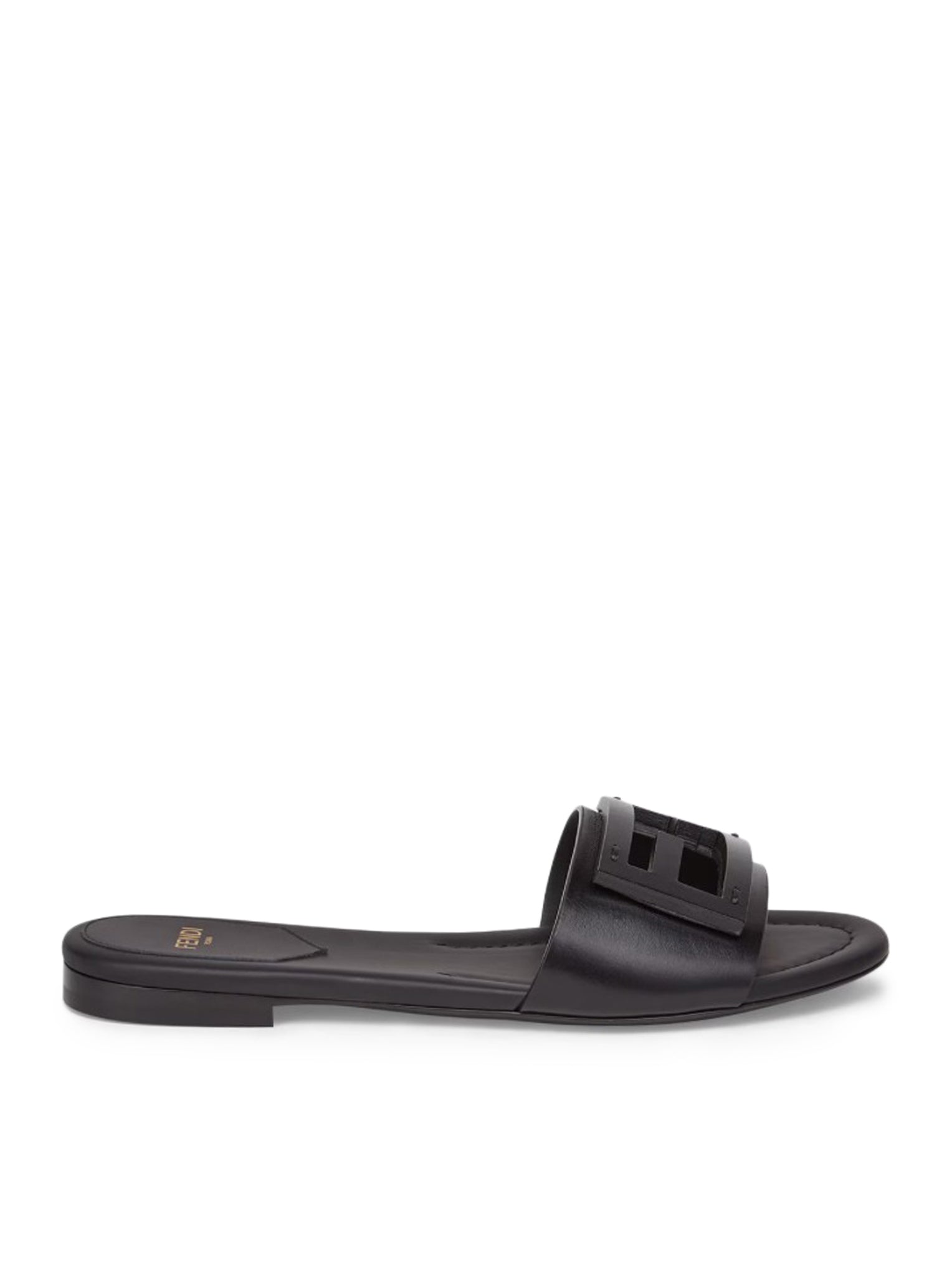 Black Leather Baguette Slide Sandals - Comfortable & Stylish Women's Shoes for Casual Wear, Outings & Everyday Use