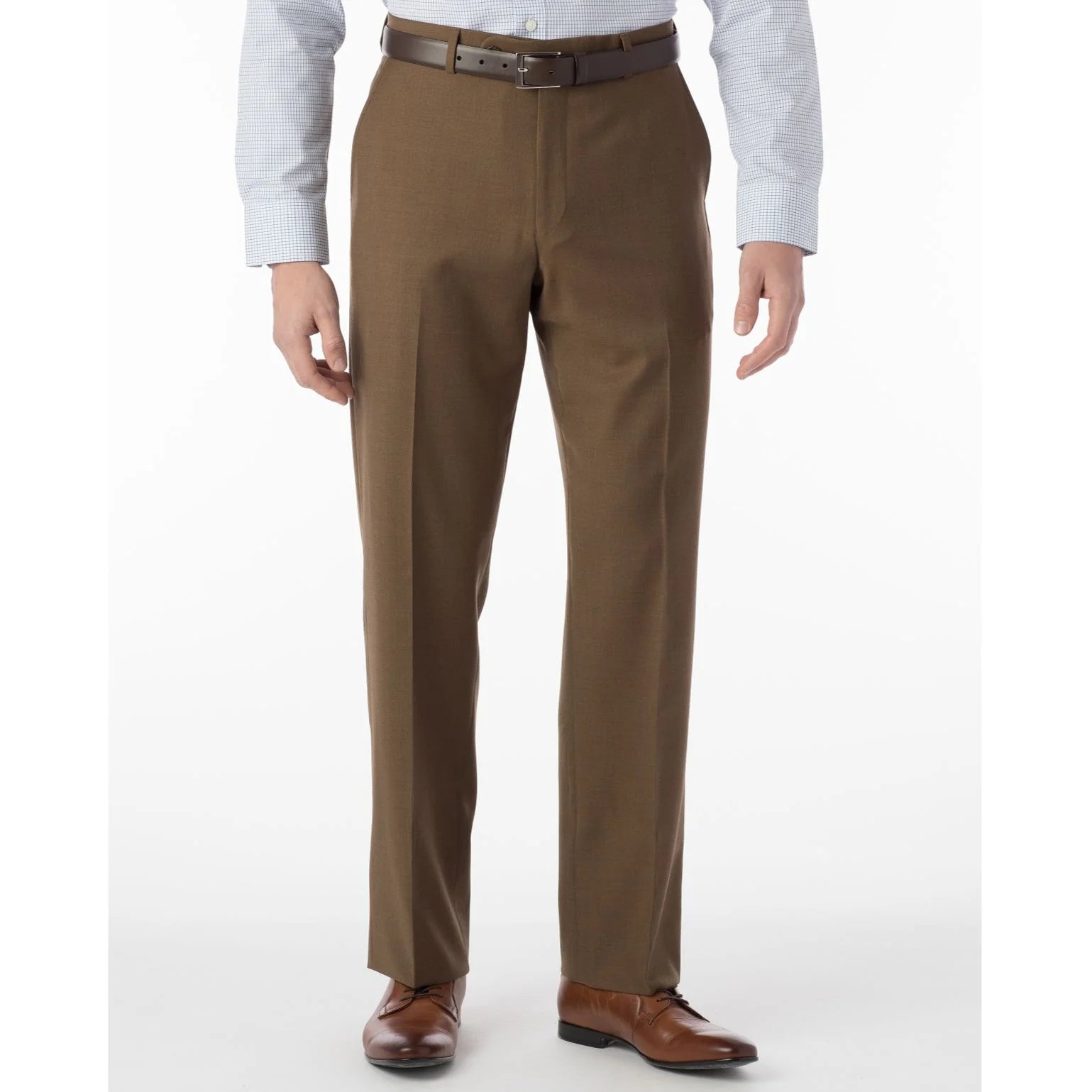 Allen Oniel Tobacco Harness Dress Pants for Men - Classic Slim Fit Formal Trousers for Office, Business & Wedding Occasions