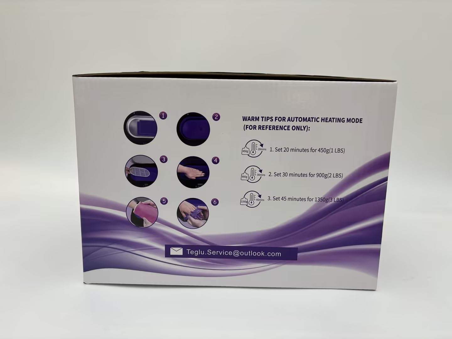 Teglu 4L Paraffin Wax Machine for Hand and Foot Spa with 3x 450g Wax Refills | Professional At-Home Hand & Foot Therapy | Perfect for Pain Relief, Moisturizing & Relaxation After Workouts, Manicures or Pedicures