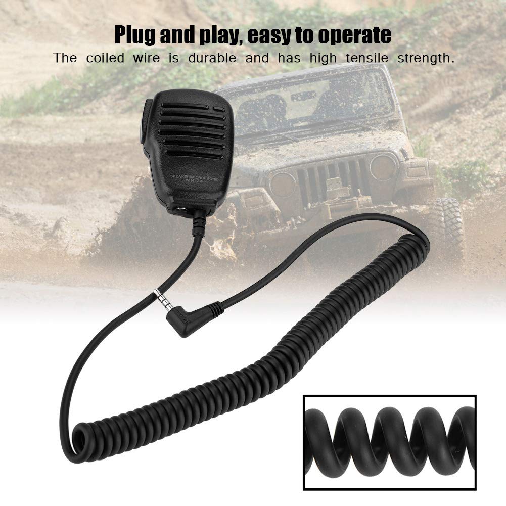 Talkie Speaker Microphone with 3.5mm Headphone Jack - Handheld Shoulder 2 Way Radio External Speaker Mic with PTT for YAESU/Vertex - Perfect for Amateur Radio, Outdoor Adventures & Emergency Communication