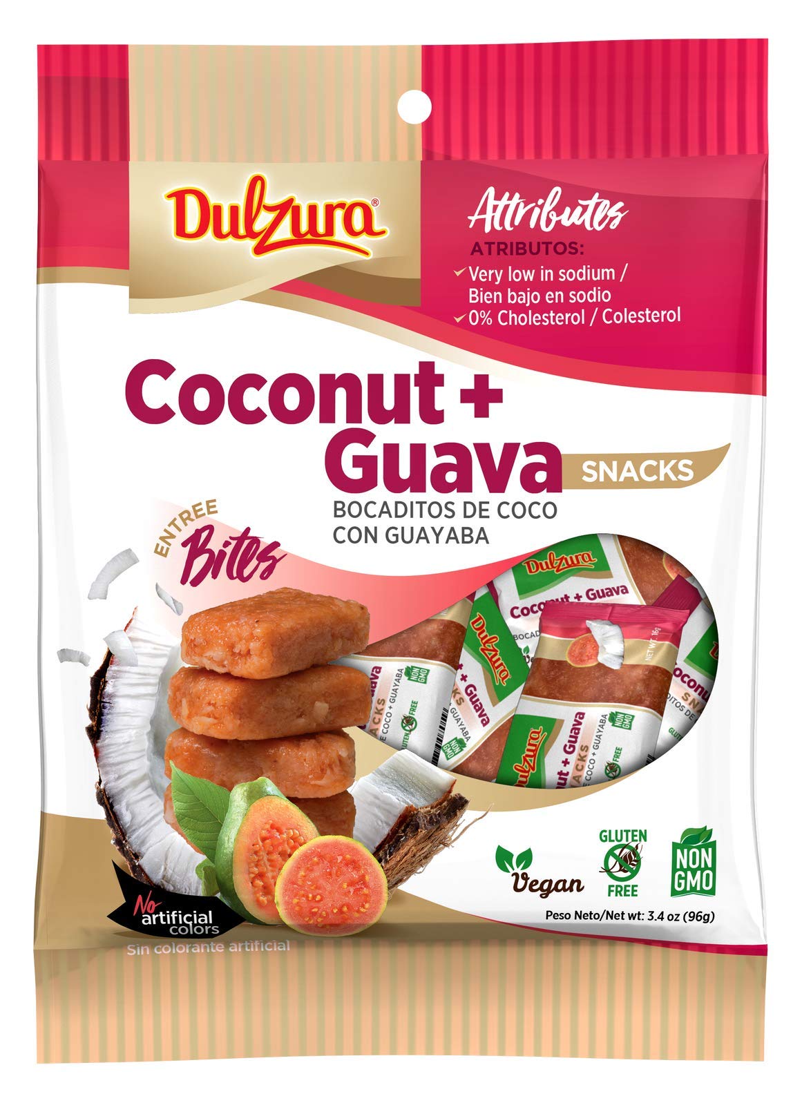Organic Coconut Guava Snacks - 4 Pack | Healthy Vegan Fruit Chips | Perfect for On-the-Go Snacking, Lunch Boxes & Travel