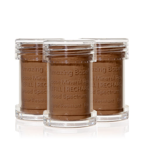 Jane Iredale Amazing Base Refill SPF 20/15 (3 Pack) - Mineral Makeup Foundation for Flawless Coverage | Perfect for Daily Wear & On-The-Go Touch Ups