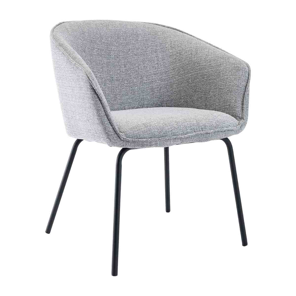 Halo Fabric Dining Arm Chair - Modern Upholstered Side Chair for Kitchen, Dining Room & Office - Comfortable & Stylish Seating Solution