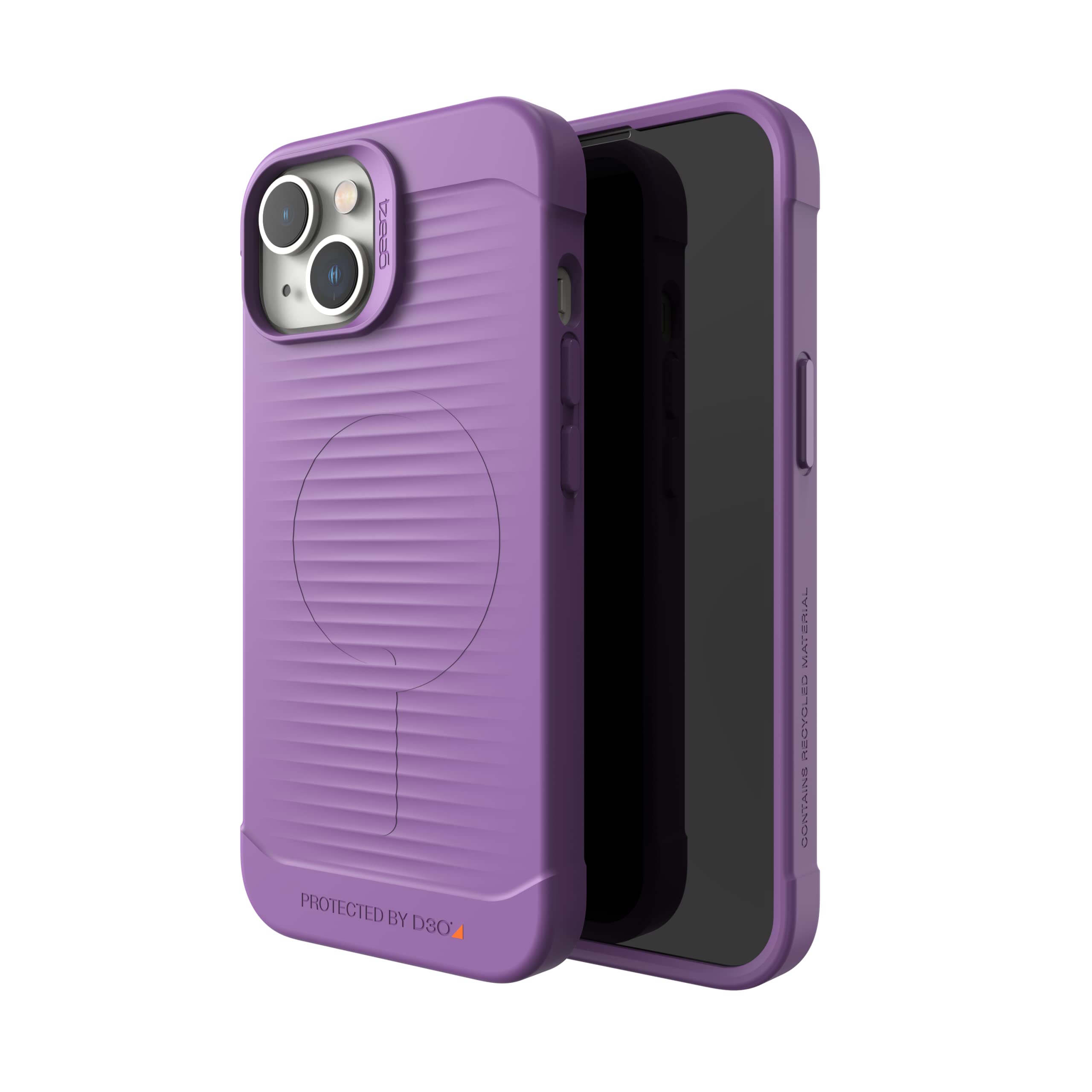 ZAGG Gear4 Havana D30 Protective Case for iPhone 14 - Slim Shockproof Cover with Wireless Charging Support | Purple | Perfect for Everyday Use, Travel & Outdoor Activities