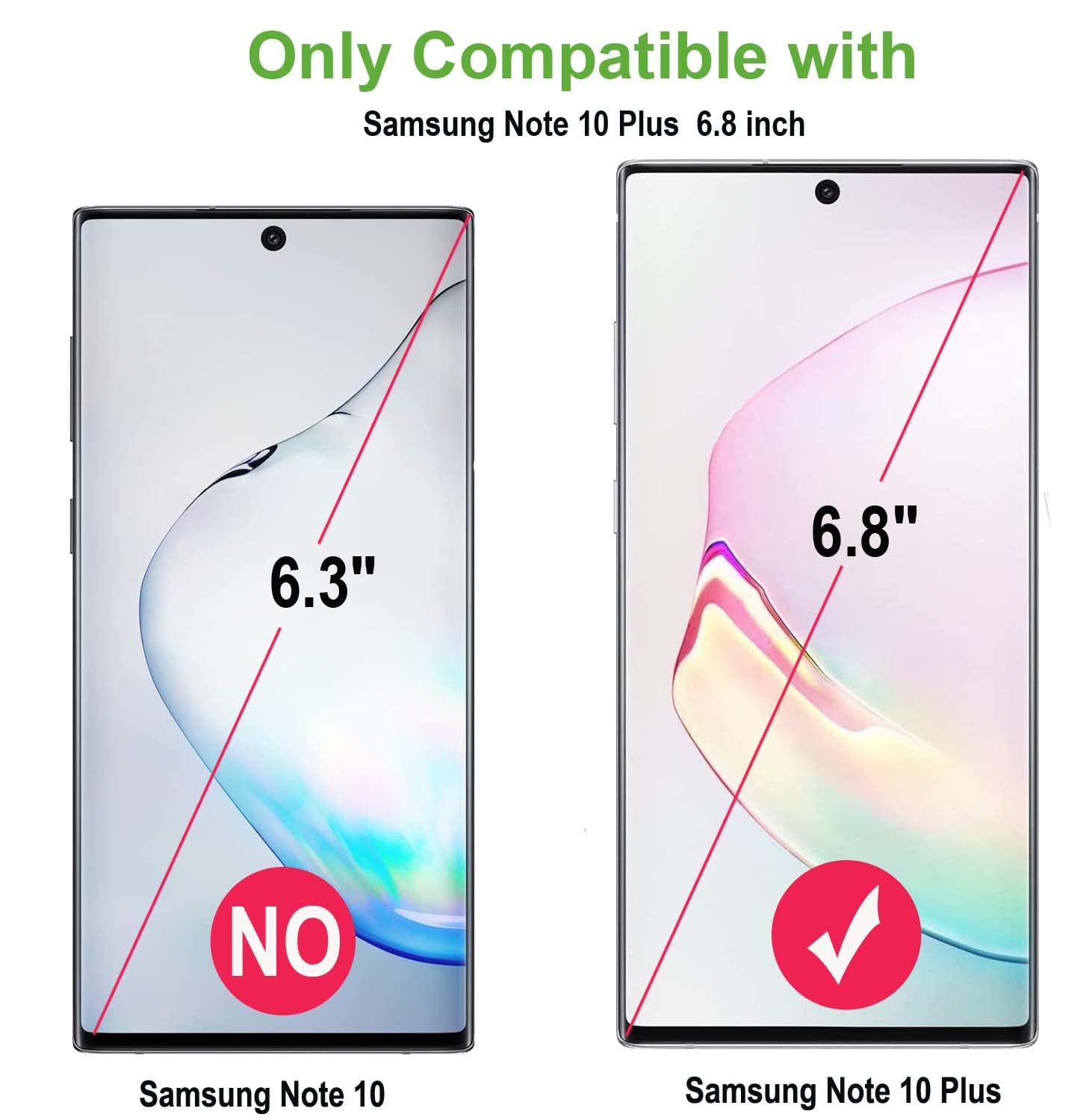 3-Pack Tempered Glass Screen Protector for Samsung Galaxy Note 10 Plus - 9H Hardness, Anti-Scratch, Bubble-Free - Perfect for Work & Travel