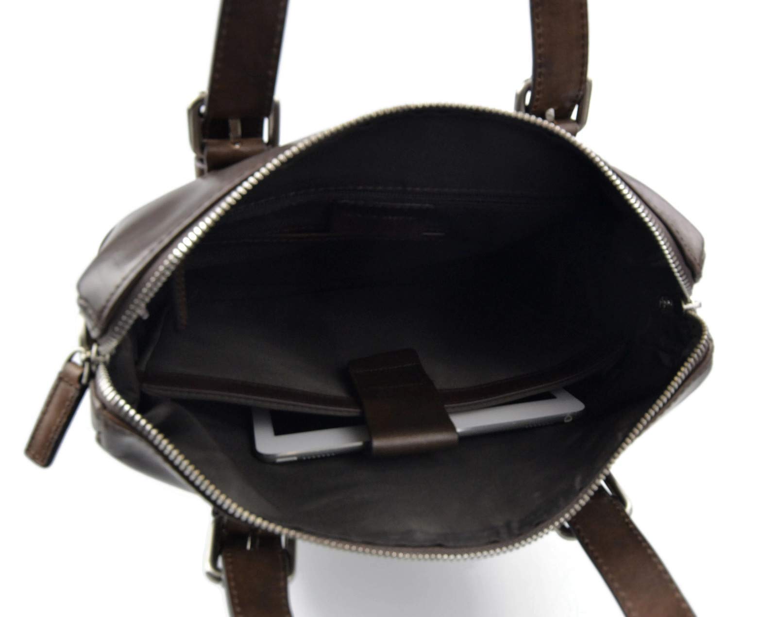 Italian Leather Messenger Bag for Men & Women - Professional Crossbody Laptop Briefcase for iPad, Notebook - Perfect for Office, Travel & Business Use