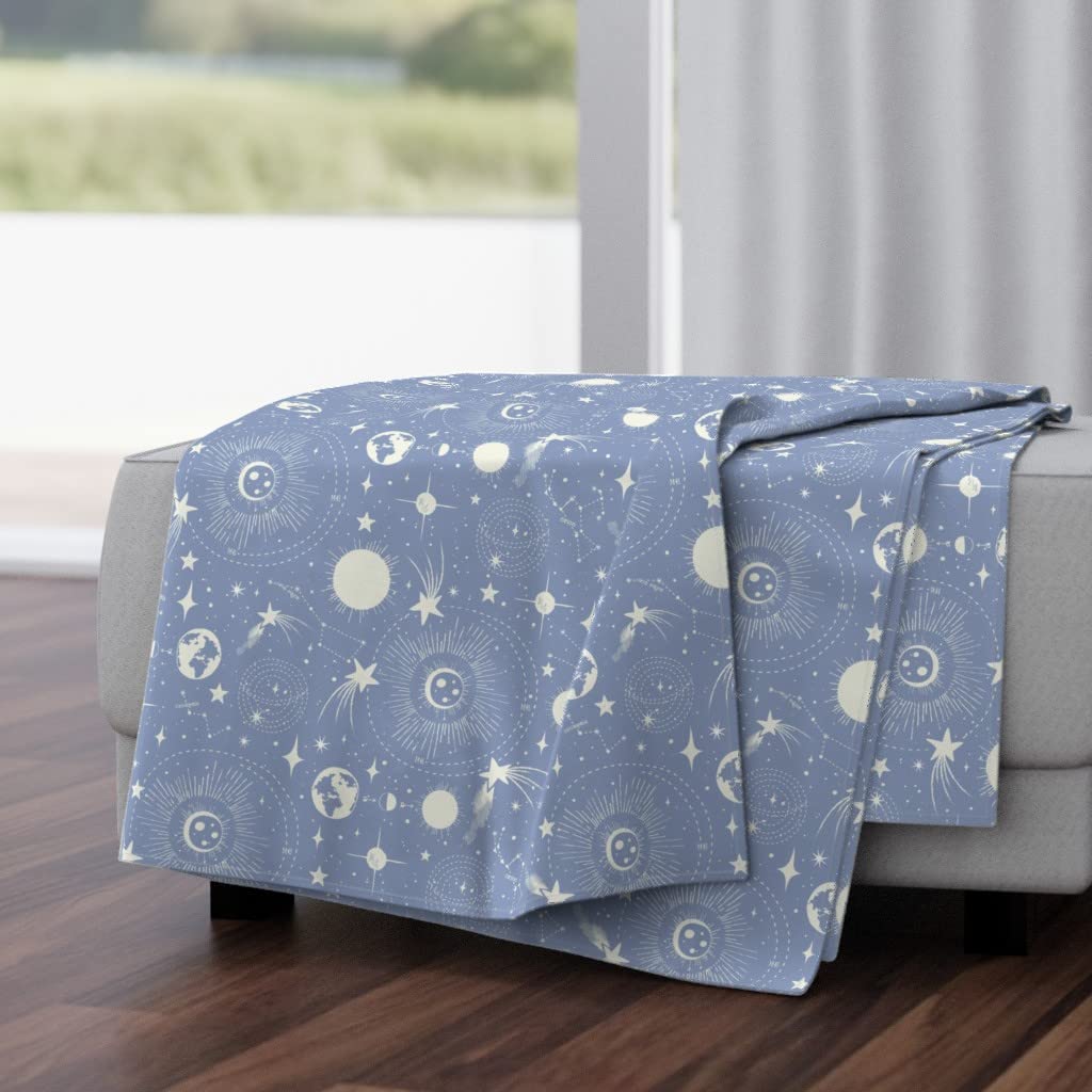 Solar System Periwinkle Blue Space Throw Blanket - 50