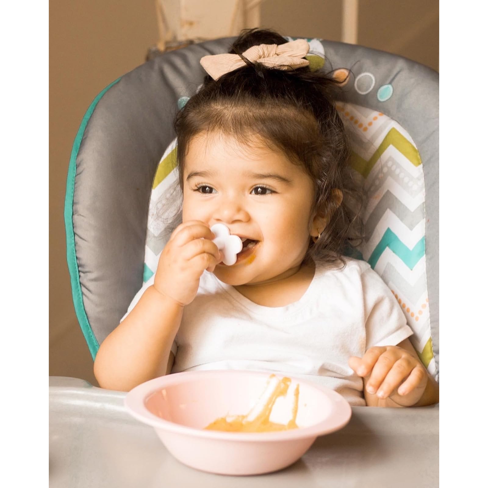 Grabease BPA-Free Toddler Utensil Set - 1 Pack Baby Spoons & Forks for Self Feeding - Safe Plastic Baby Silverware for Infants & Toddlers - Perfect for First Foods, Daycare & Travel Use