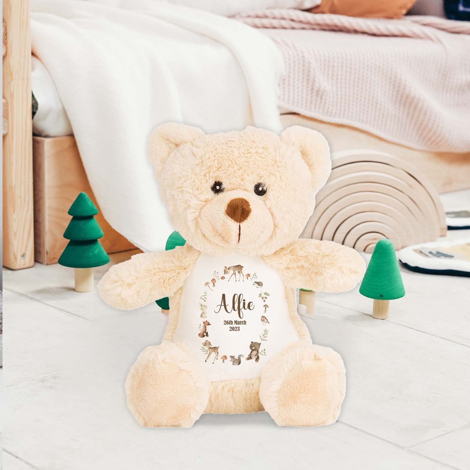 Personalized Teddy Bear Baby Dressing Gown Gift Set for Newborns - Custom Baby Robe & Gift Bag for 1st Birthday, Baby Shower, Christening - Perfect for Boys & Girls Gifts, Photo Shoots & Keepsakes