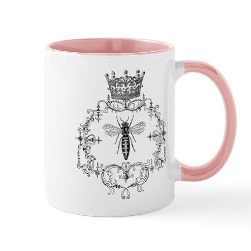 White/Pink Inside - Vintage Queen Bee Mug