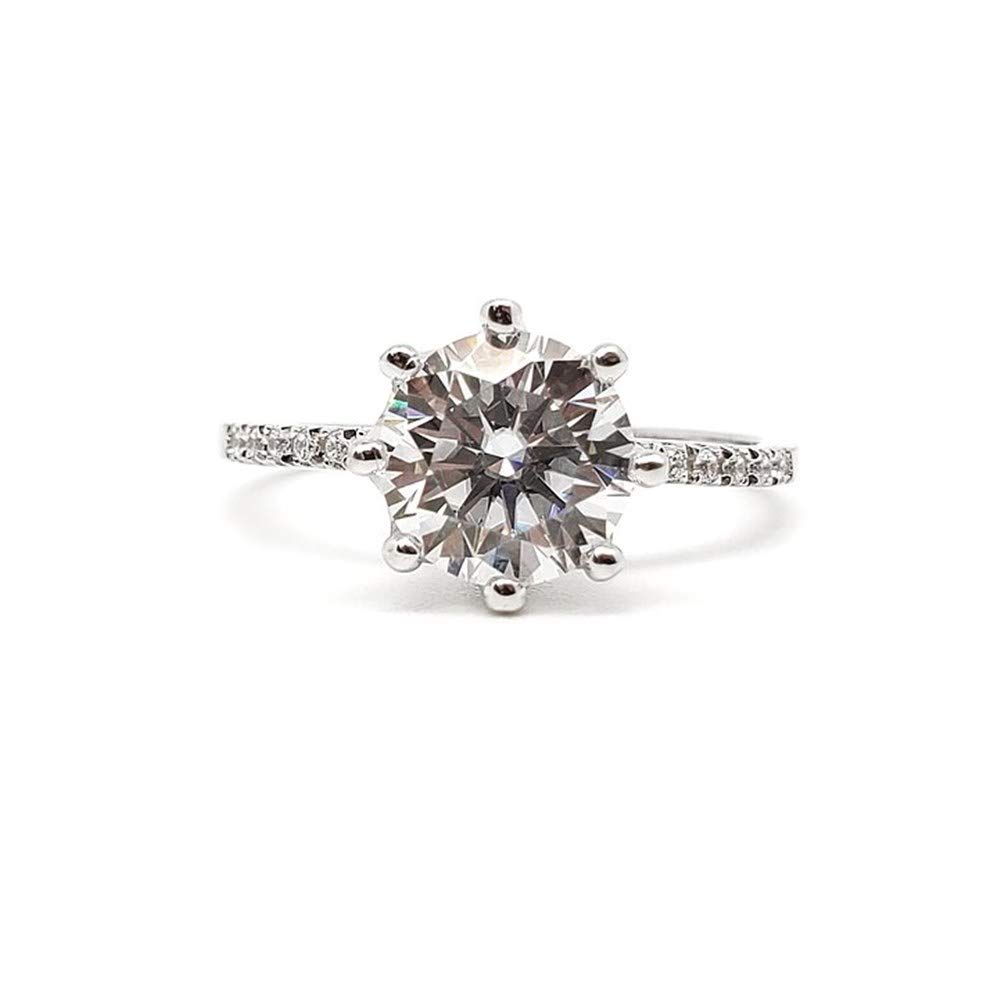 2.1 CTW Moissanite Engagement Ring for Women - Simulated Diamond Promise Ring, Wedding Band, Anniversary Gift (Perfect for Proposals, Bridal Jewelry & Special Occasions)