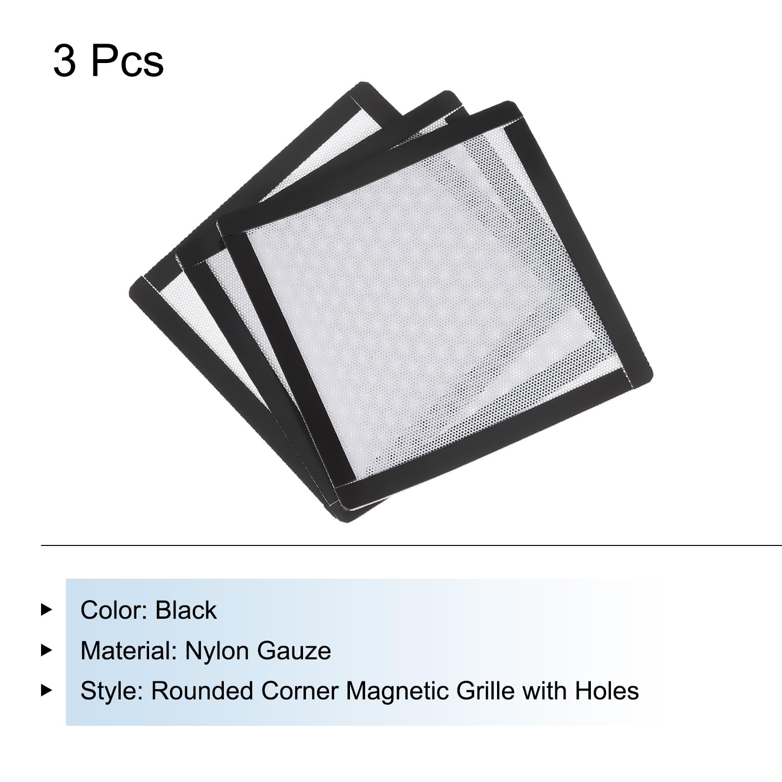 MECCANIXITY 3PCS 150x150mm Magnetic PC Dust Filter - White PVC Computer Case Cooler Dustproof Mesh Cover for PC Chassis, Speakers & Gaming Rigs | Perfect for Home Office, Gaming Setup & Computer Maintenance