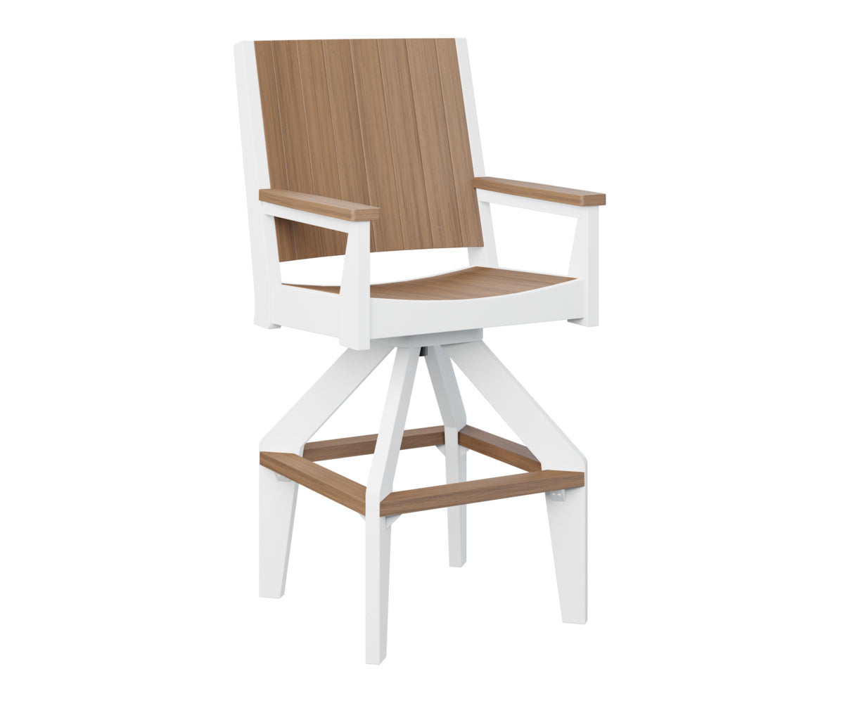 Berlin Gardens Mayhew Chat Swivel XT Chair - Outdoor Patio Conversation Chair with 360° Swivel Base, Weather-Resistant for Deck, Garden & Poolside Relaxation
