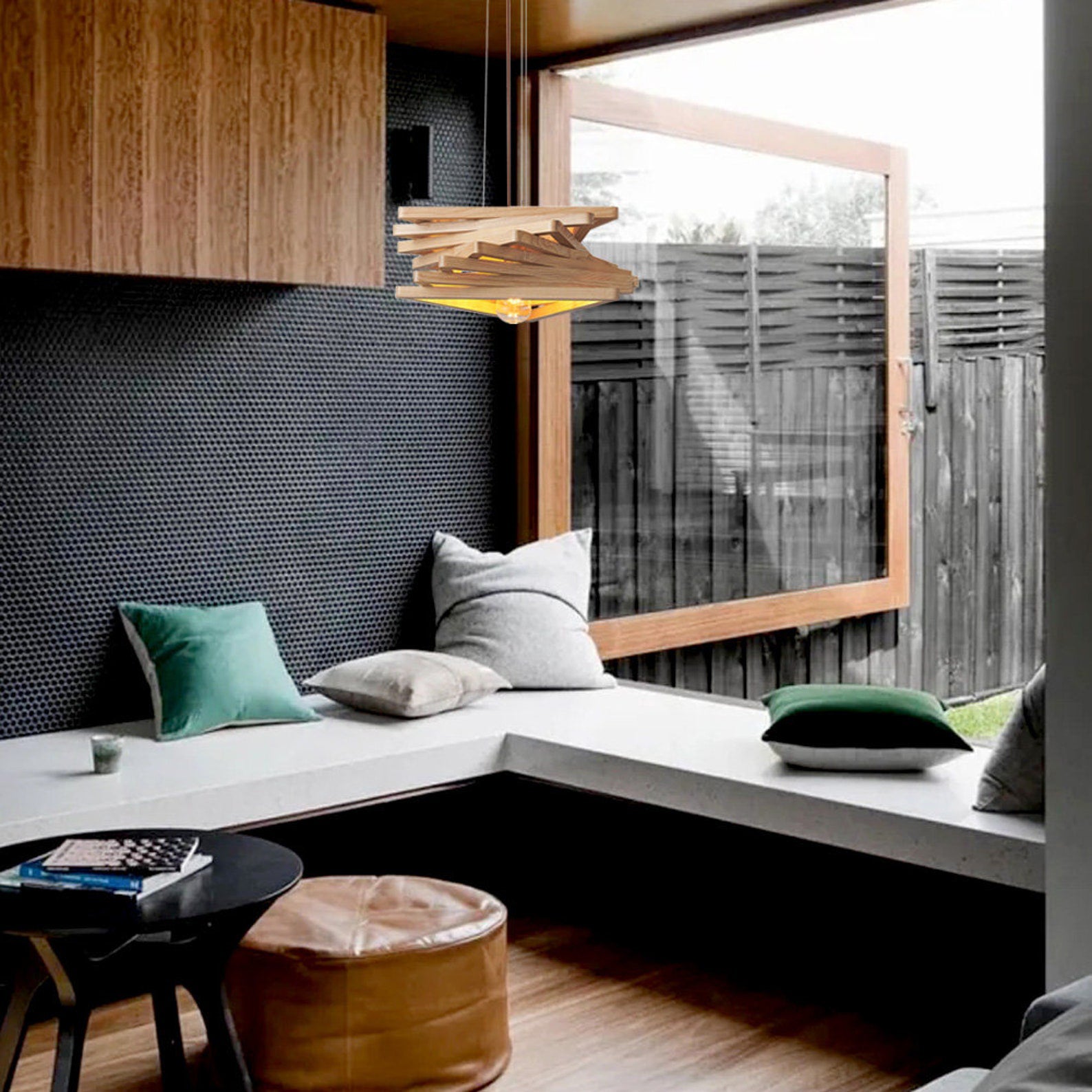 Modern Spiral Triangle Pendant Light Fixture - Minimalist Geometric Ceiling Lamp for Dining Room, Kitchen Island & Living Room Decor