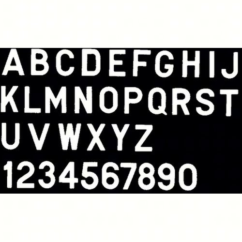 Bernard Engraving PS30WA - 3 Inch White Letter Stickers for Name Tags, Labels & Organization - Perfect for Office, School & Home Use