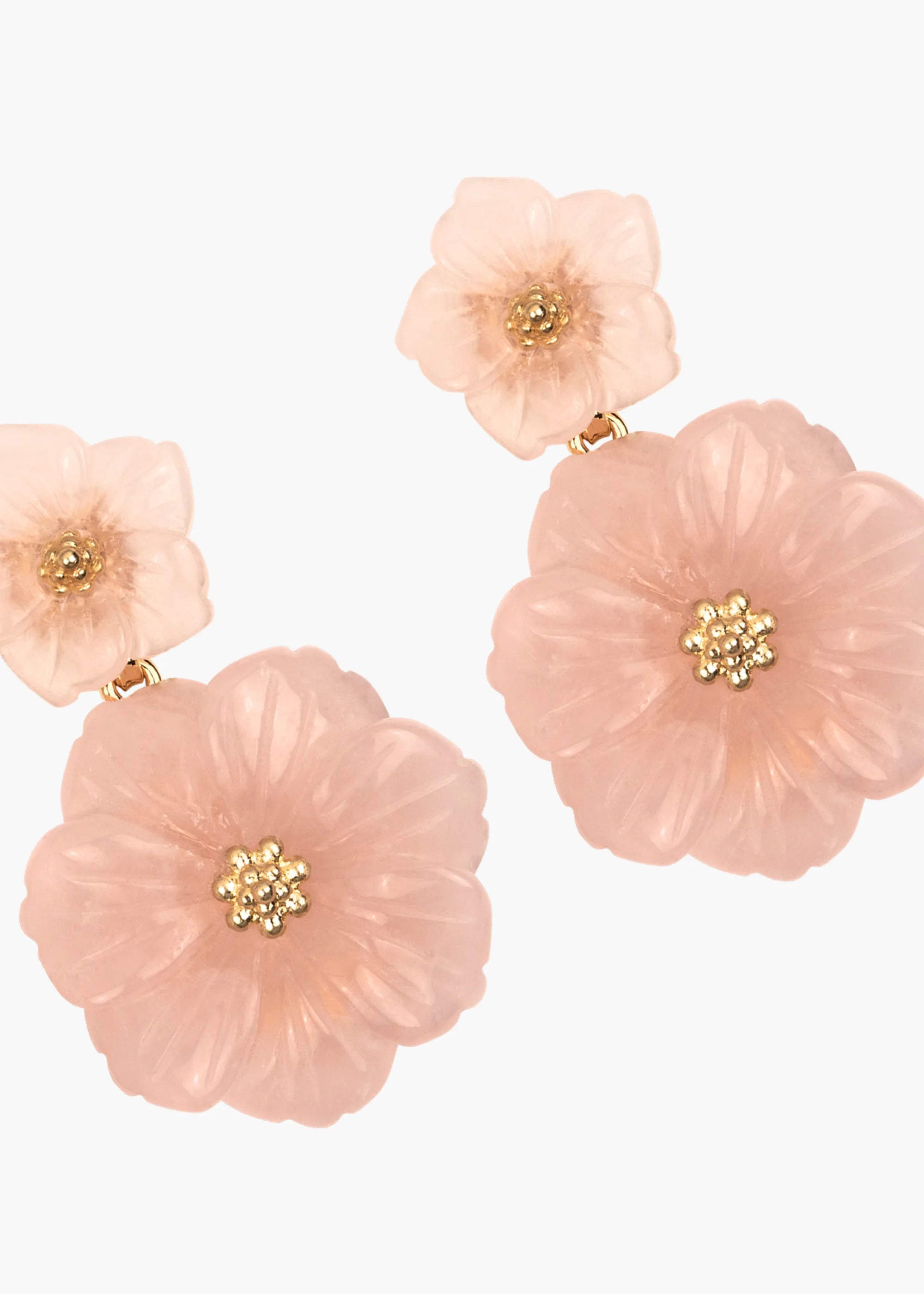 Corinne Rose Quartz Earrings for Women - Elegant Dangle Earrings for Party, Wedding & Everyday Wear