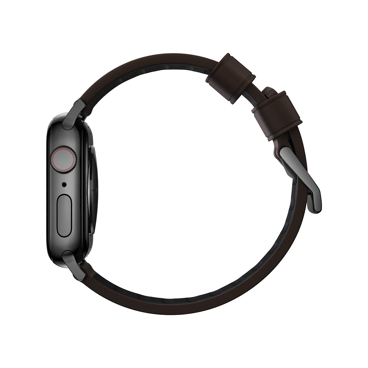 Nomad Active Band Pro for Apple Watch 40mm/41mm - Genuine Brown Leather Strap with Black Hardware | Durable Sport Band for Running, Swimming & Everyday Wear