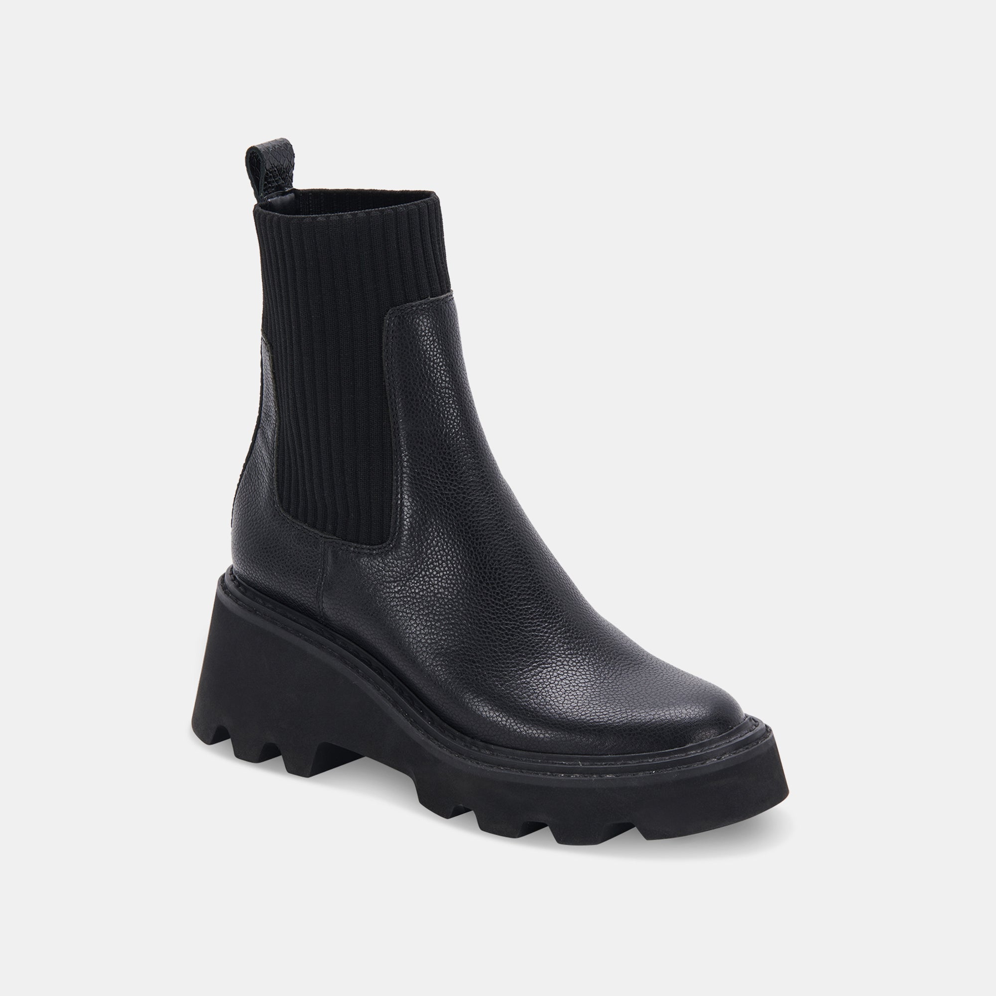 HOVEN H2O Black Leather Waterproof Boots for Men & Women - Comfortable & Durable Outdoor Hiking, Rain, Snow & Work Boots for All Seasons