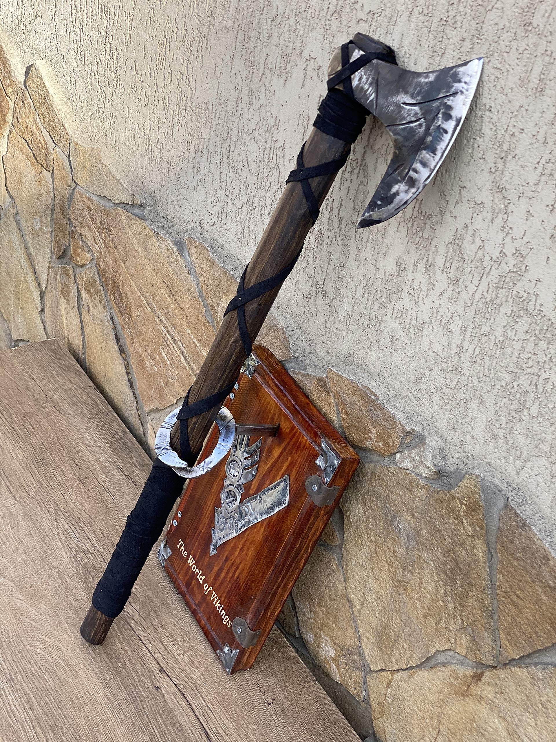 Wall Mounted Axe Holder - Personalized Axe Display Gift for Home Decor & Outdoor Enthusiasts | Perfect for Cabin, Garage, or Hunting Lodge