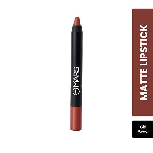 Long Lasting Matte Lip Crayon - 12 Hour Waterproof Lipstick | Non-Smudge, Non-Transfer Formula | Vegan & Cruelty Free (3.5g, Girl Power) | Perfect for Date Night, Office Wear & Special Occasions