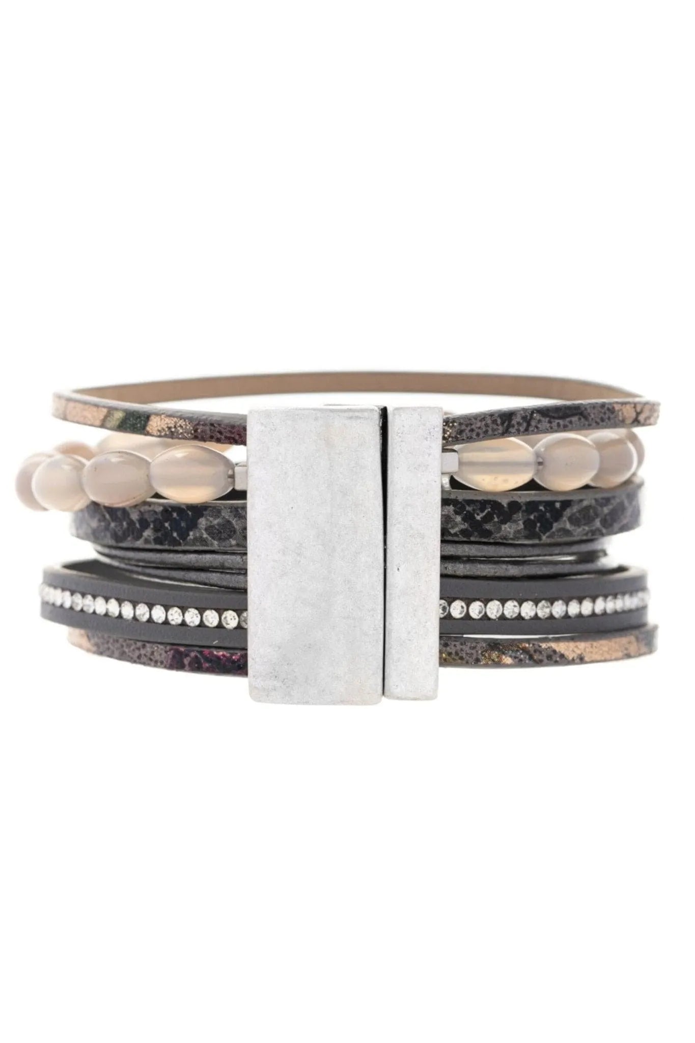 Handmade Beaded Leather Bracelet for Women - Boho Chic Rustic Style - Perfect for Casual Wear, Festivals & Gift Giving