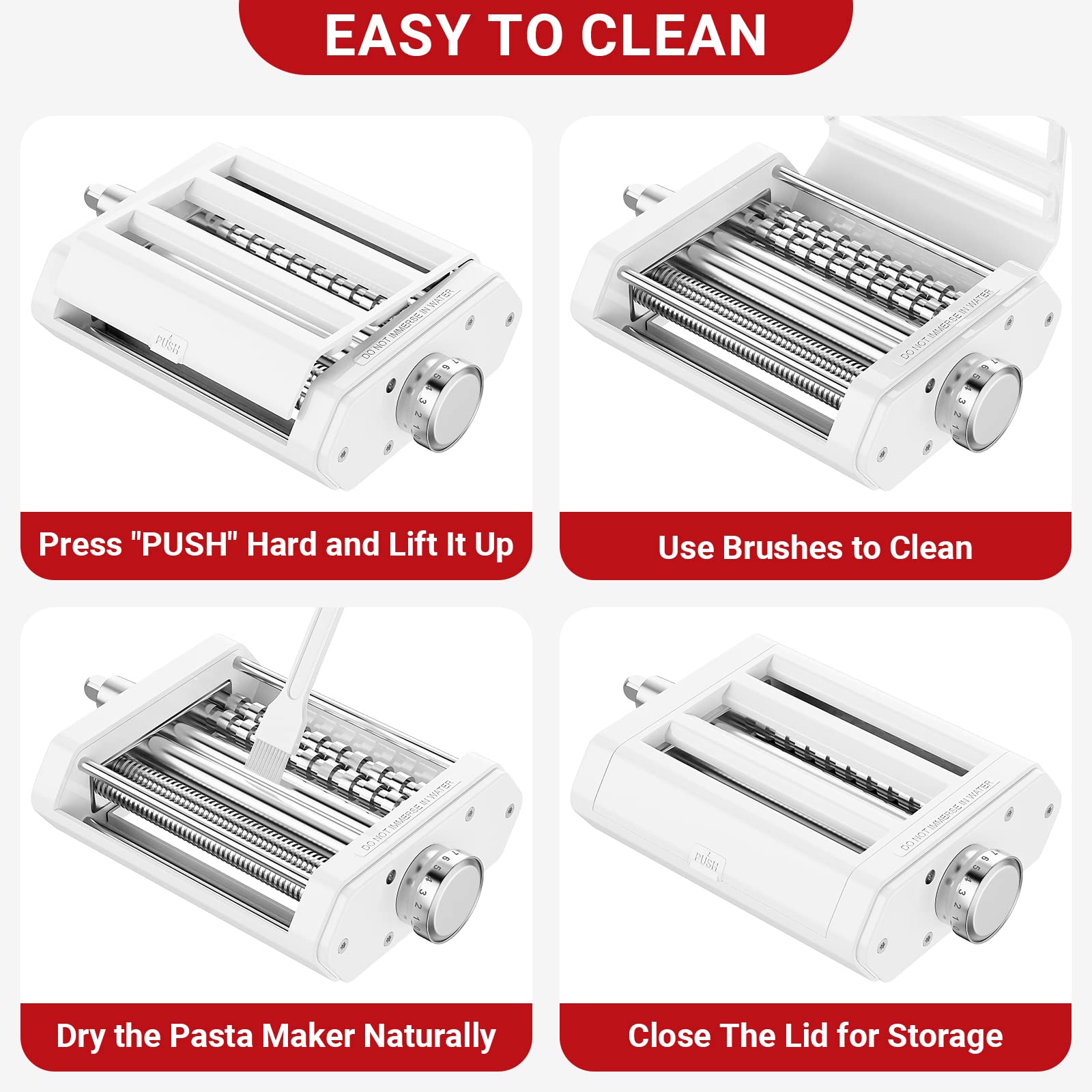 3-in-1 Pasta Maker Attachment for KitchenAid Stand Mixer - Includes Spaghetti, Fettuccine Cutter & Pasta Roller - Homemade Noodle Machine for Fresh Pasta - Perfect for Italian Dishes, Family Dinners & Cooking Enthusiasts