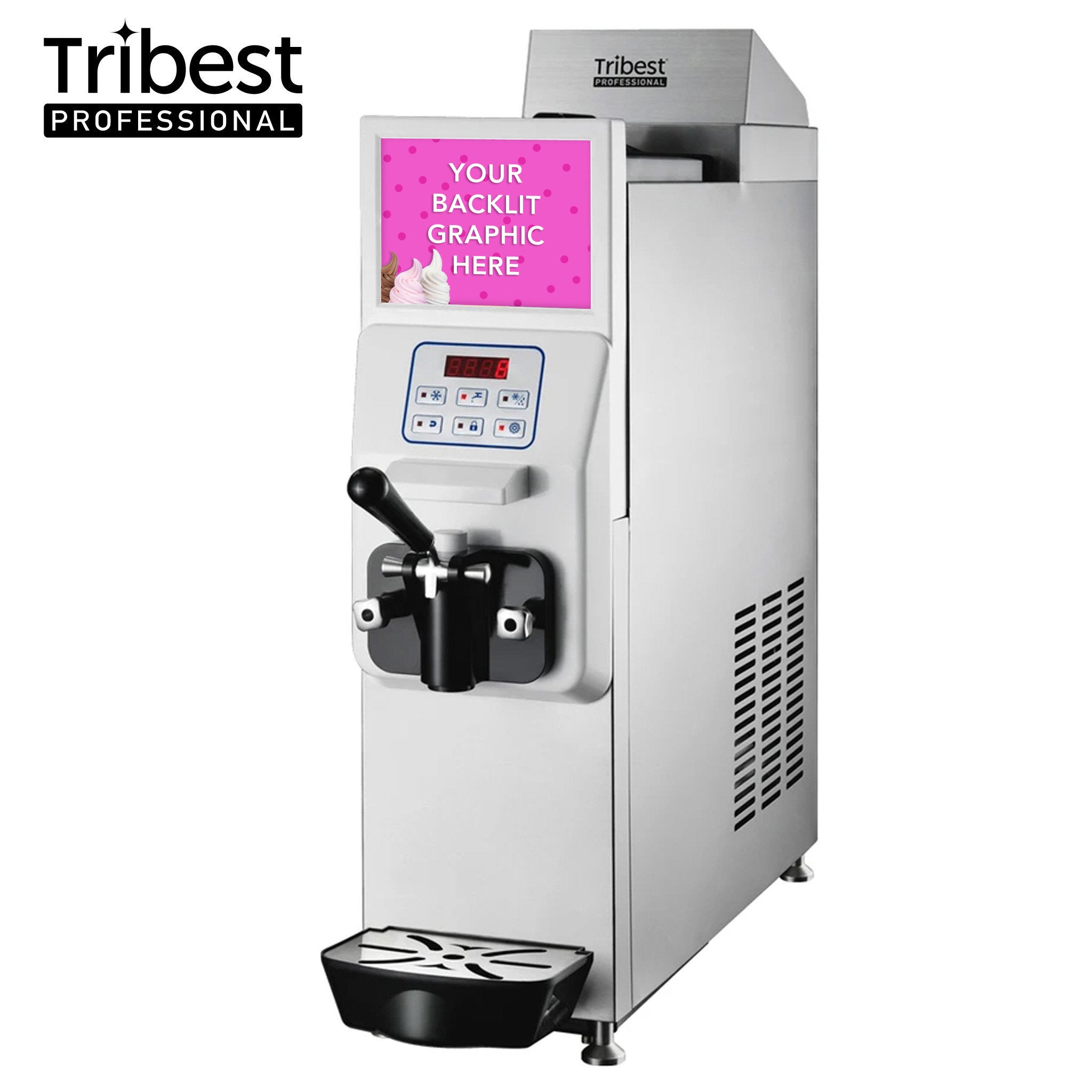 Mini Soft Serve Ice Cream Maker - Compact & Single-Serve Frozen Yogurt Machine for Home, Parties, and Small Businesses | Perfect for Dessert Shops, Cafes, and DIY Treats