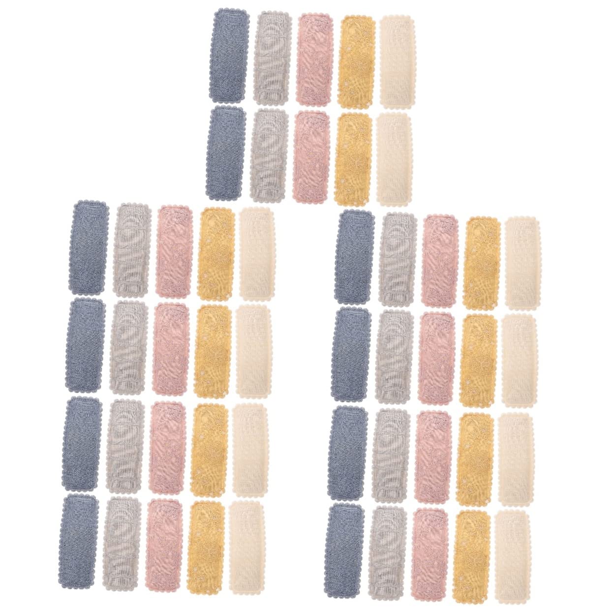 Minkissy 5 Sets Matte Hair Clips for Women & Girls - Durable Alloy & Fabric Snap Barrettes (5 Pairs x 5) - Perfect for School, Work, Parties and Everyday Hairstyling
