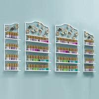 Wall Mounted 4-Tier Nail Polish Organizer - Holds 120 Bottles for Nail Polish, Essential Oils & Perfumes | Space-Saving Cosmetic & Spice Storage Shelf - Perfect for Salon, Bathroom & Kitchen Organization