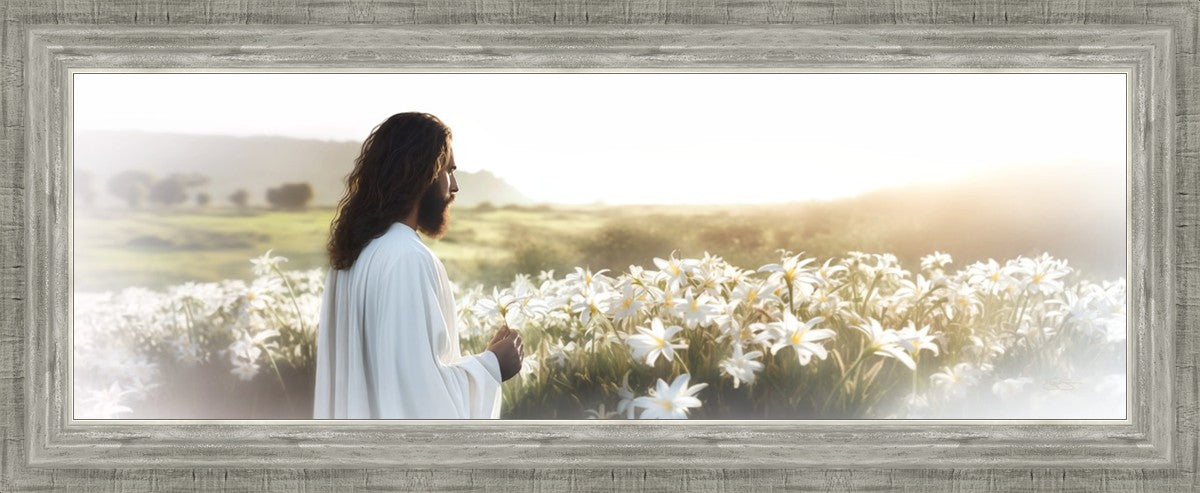 Consider The Lilies - Inspirational Christian Wall Art Decor for Home, Office & Church | Perfect for Gifts, Bible Study & Faith-Based Interior Design