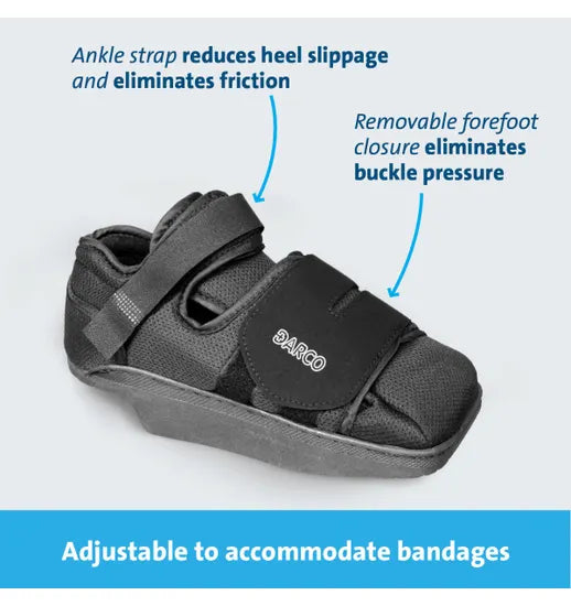 DARCO® HeelWedge Shoe - Orthopedic Heel Support for Pain Relief & Comfort - Perfect for Plantar Fasciitis, Heel Spurs & Foot Fatigue - Ideal for Work, Walking & Everyday Wear