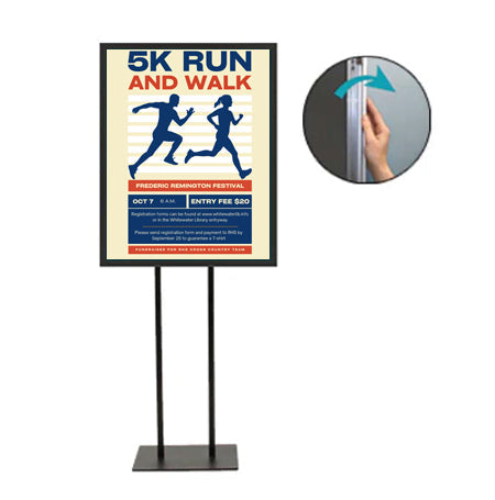 Double Pole Floor Stand 20x28 Sign Holder | 1 1/4