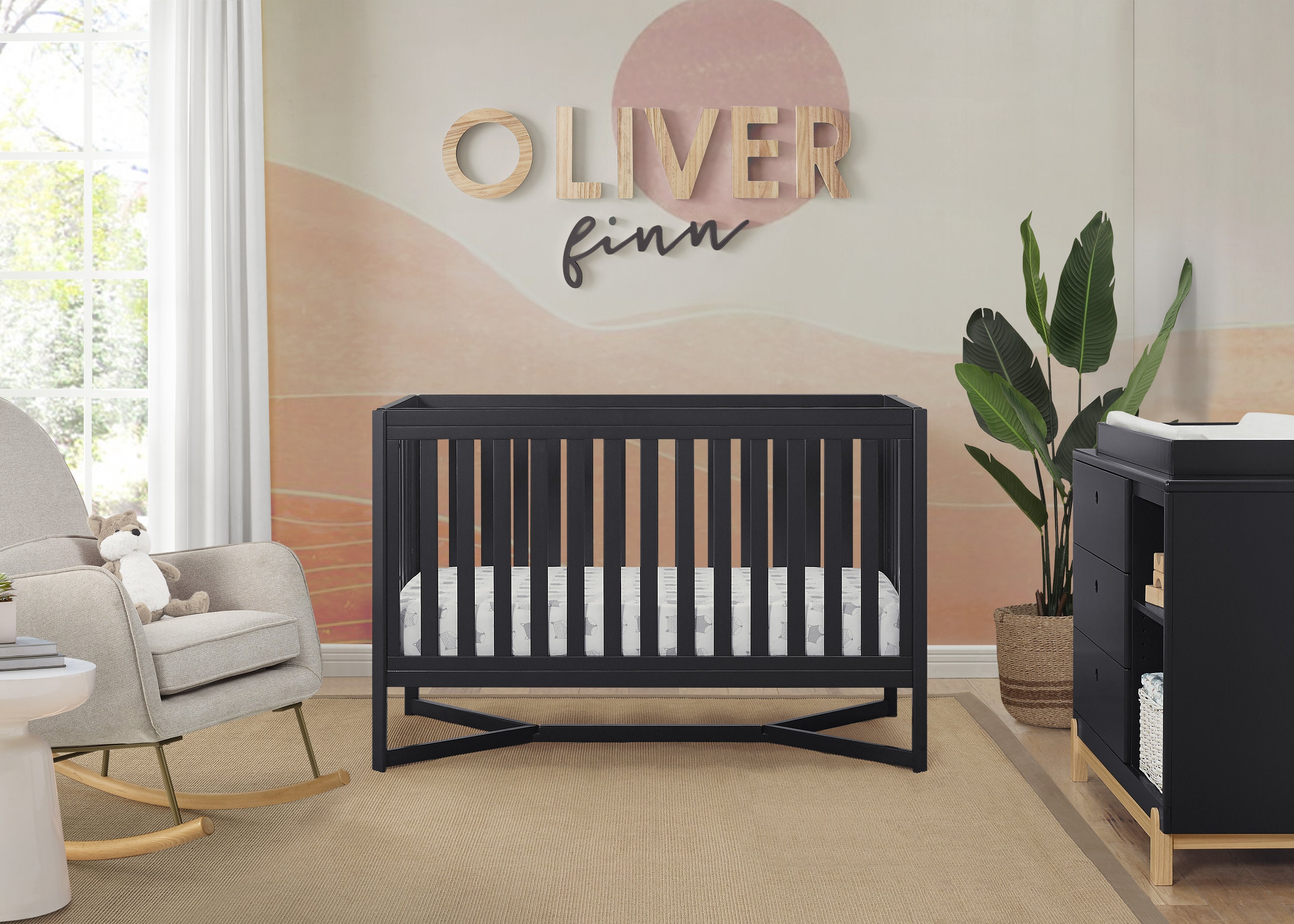 Tribeca 4-in-1 Convertible Baby Crib - White Nursery Furniture for Newborn to Toddler Bed - Perfect for Modern Nursery Rooms & Daycare Centers