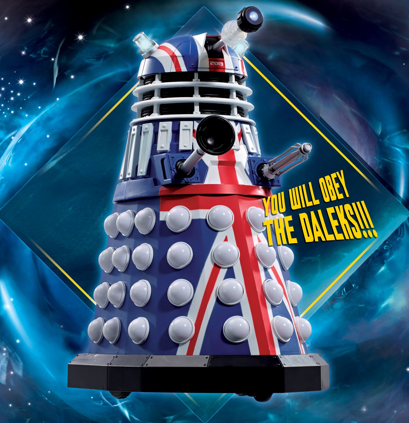 Doctor Who 50th Anniversary Dalek Action Figure with Sound & Light Effects - Collectible British Sci-Fi Toy for Fans, Home Decor & TV Show Enthusiasts