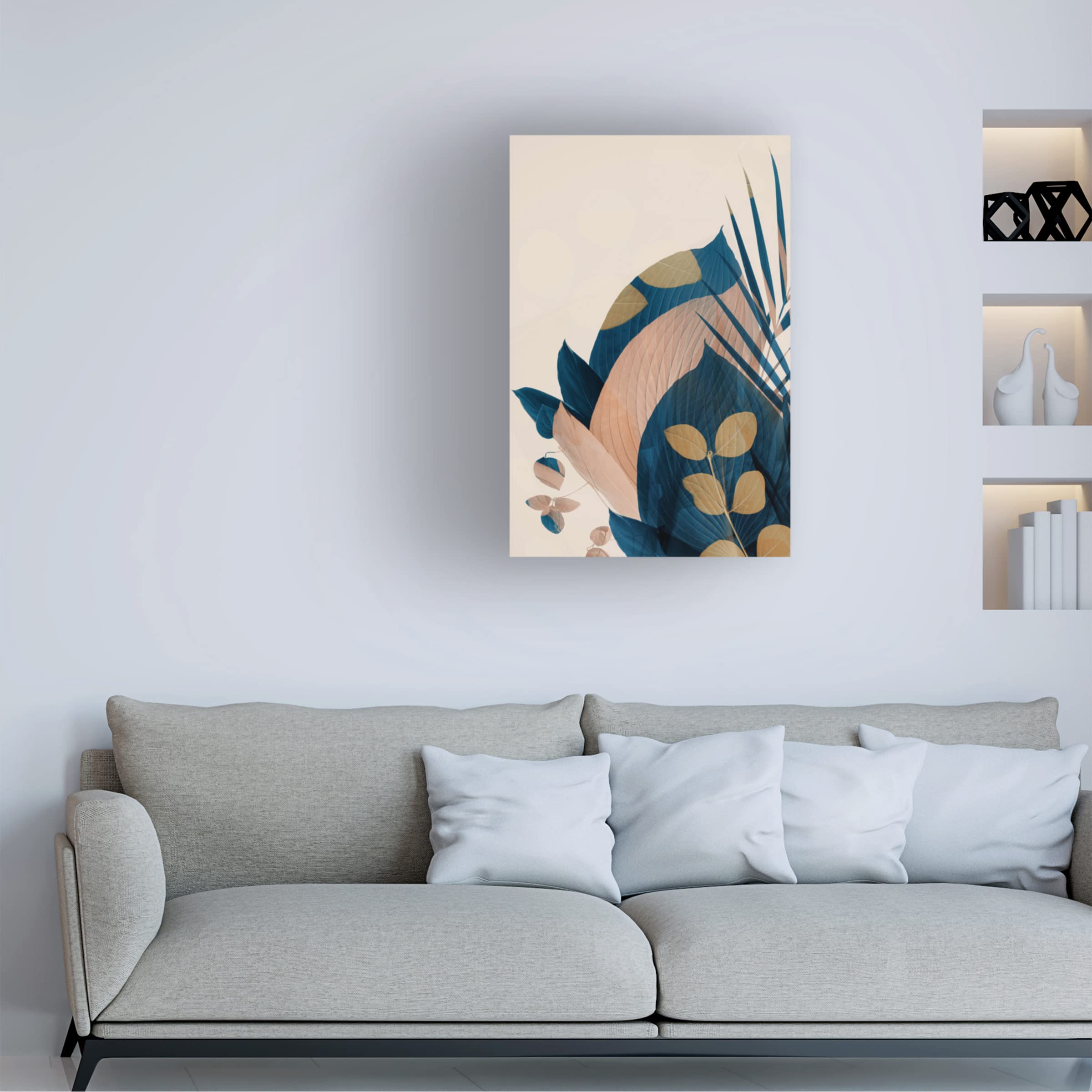 Trademark Fine Art 'Welcome to the Jungle 27' Canvas Wall Art Print by Ian Winstanley - Vibrant Jungle Landscape Painting for Living Room, Bedroom & Office Decor