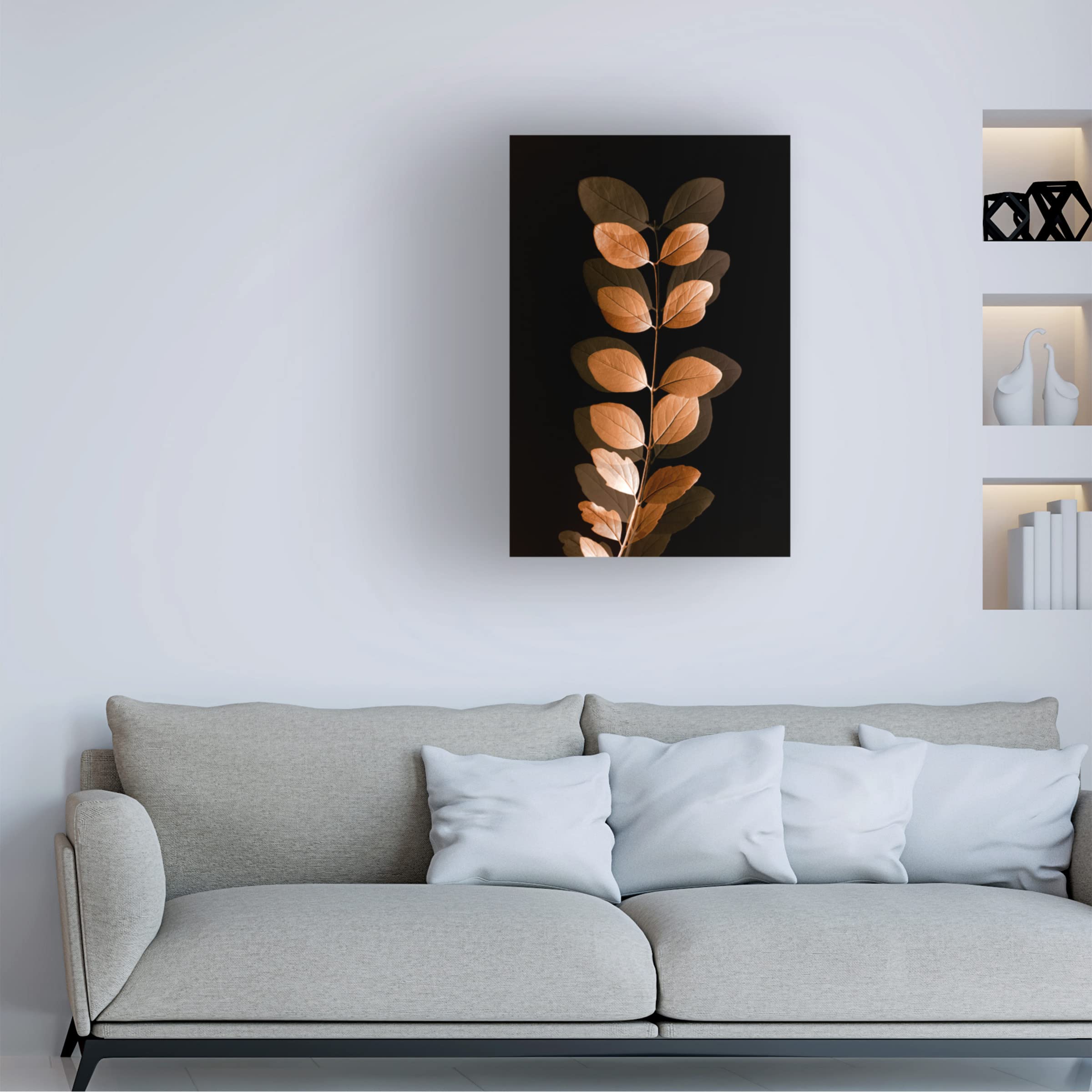 Fall Leaves 7 Canvas Wall Art Print by Ian Winstanley - Modern Nature Landscape Painting for Living Room, Bedroom & Office Decor