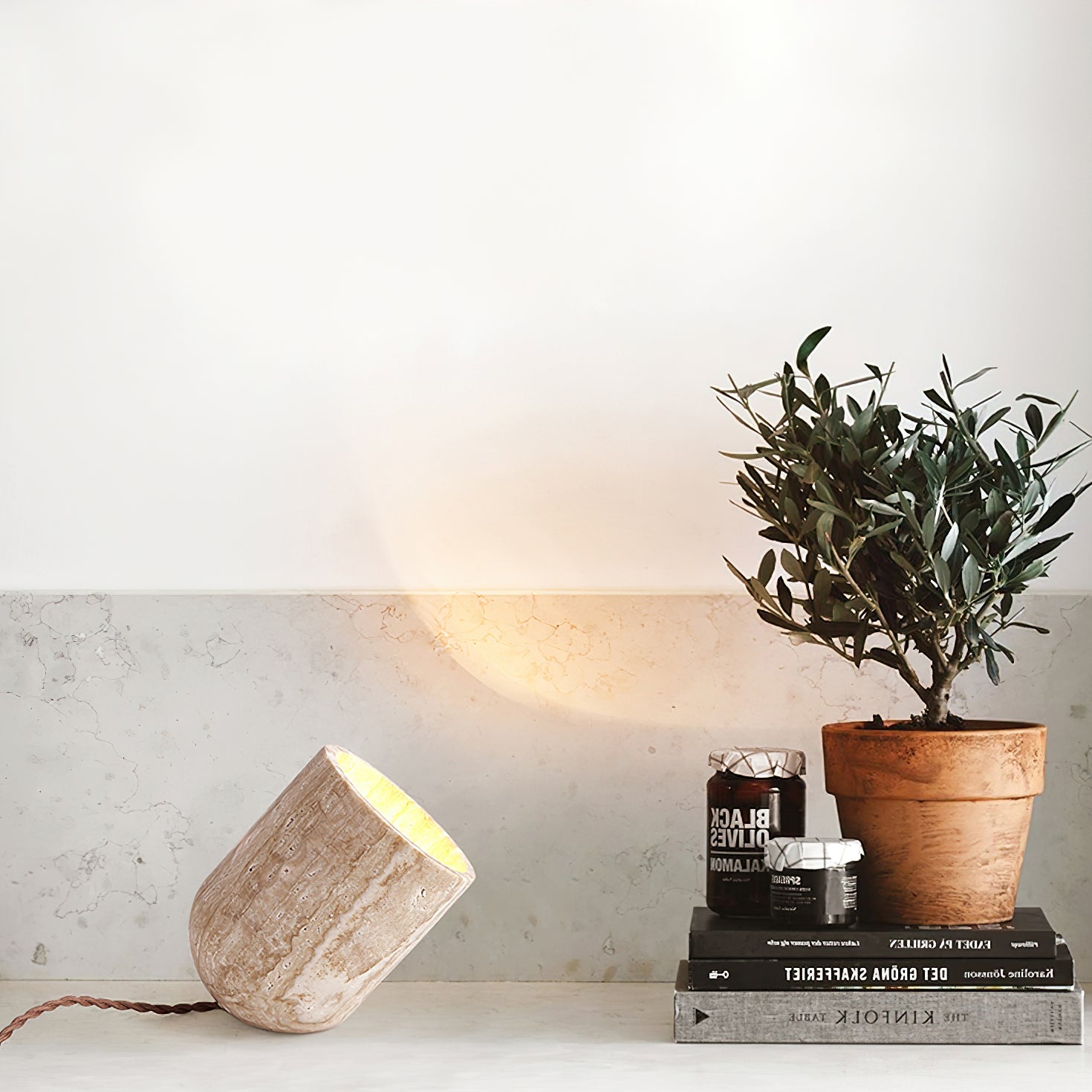 Amidori Modern LED Table Lamp - Adjustable Brightness, USB Charging Port, Night Light for Bedroom, Living Room, Office - Warm White & Cool White Light Modes